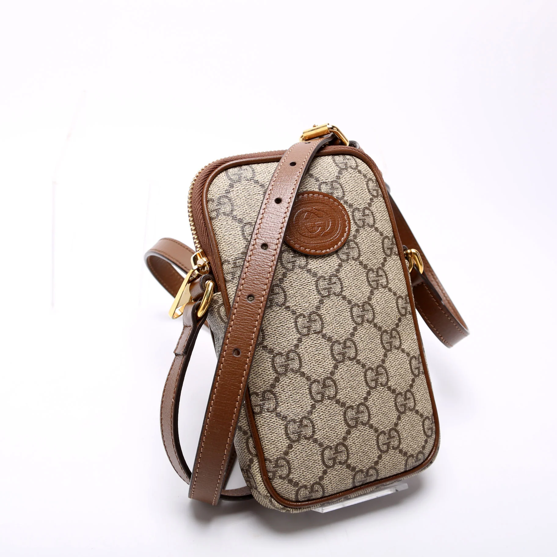 700959 GG Supreme Interlocking Phone Pouch - Image 2