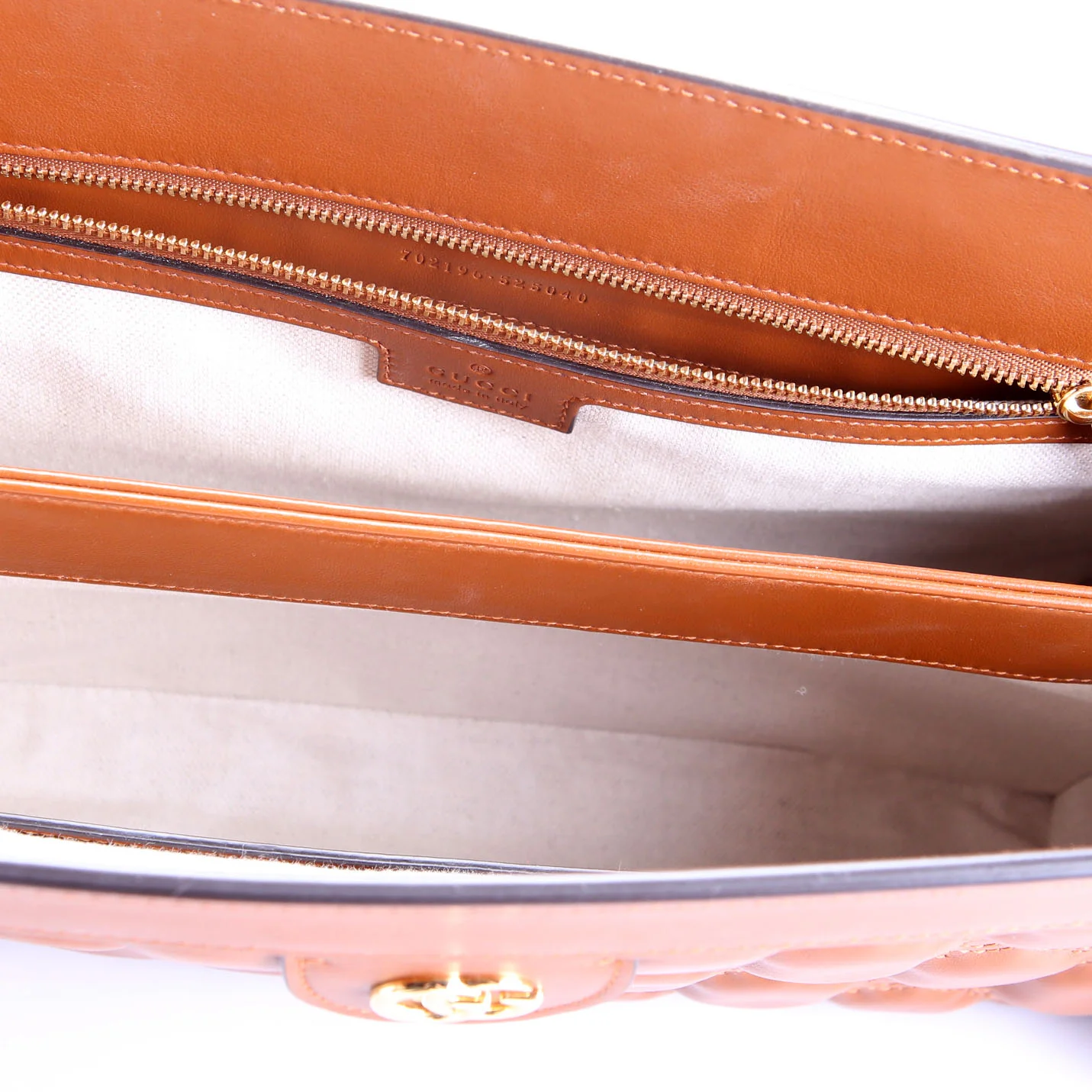 702196 GG Matelasse Shoulder Bag Brown/Gold - Image 8