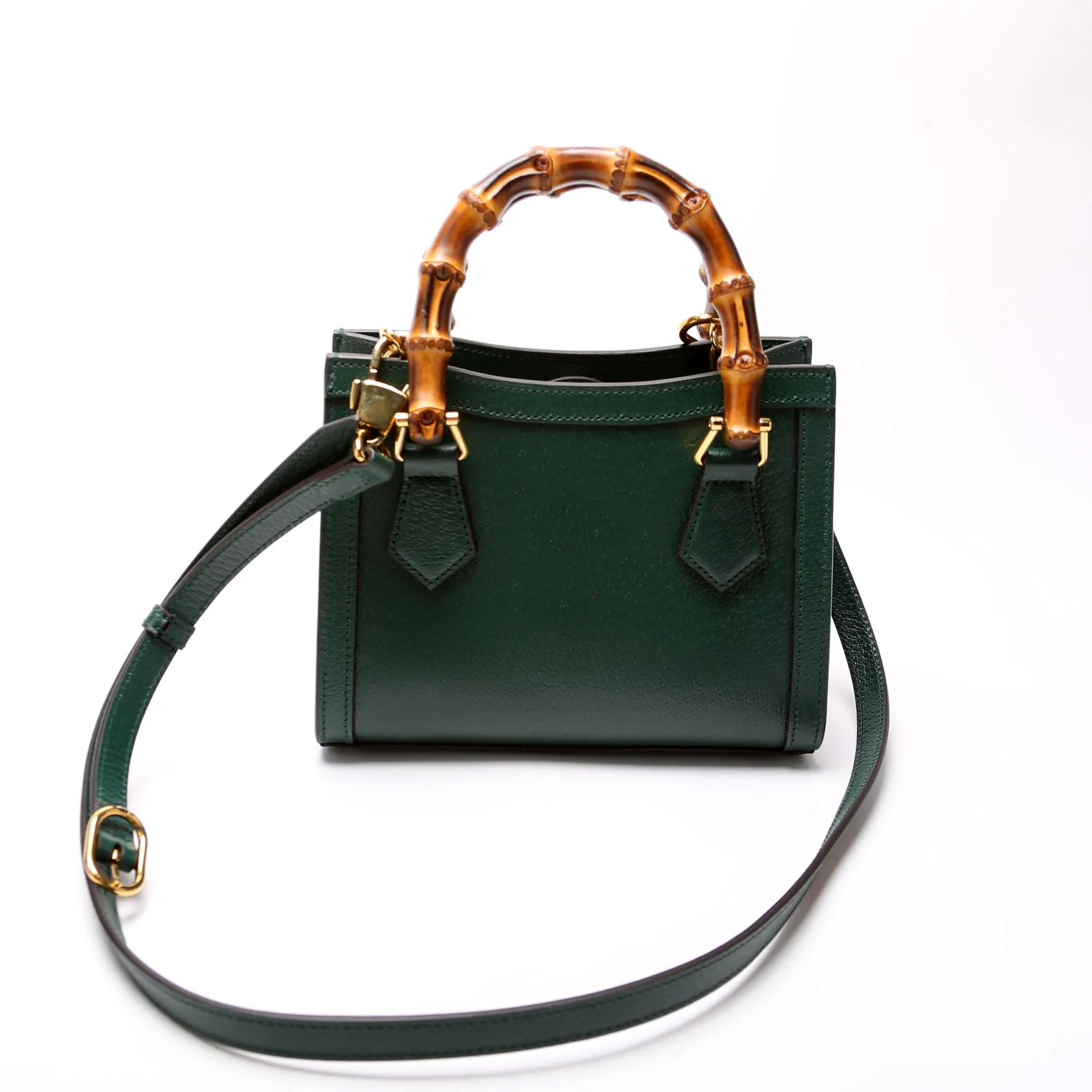 702732 Diana Mini Tote Cuir Green - Image 3