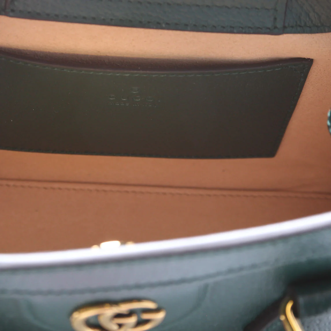 702732 Diana Mini Tote Cuir Green - Image 9