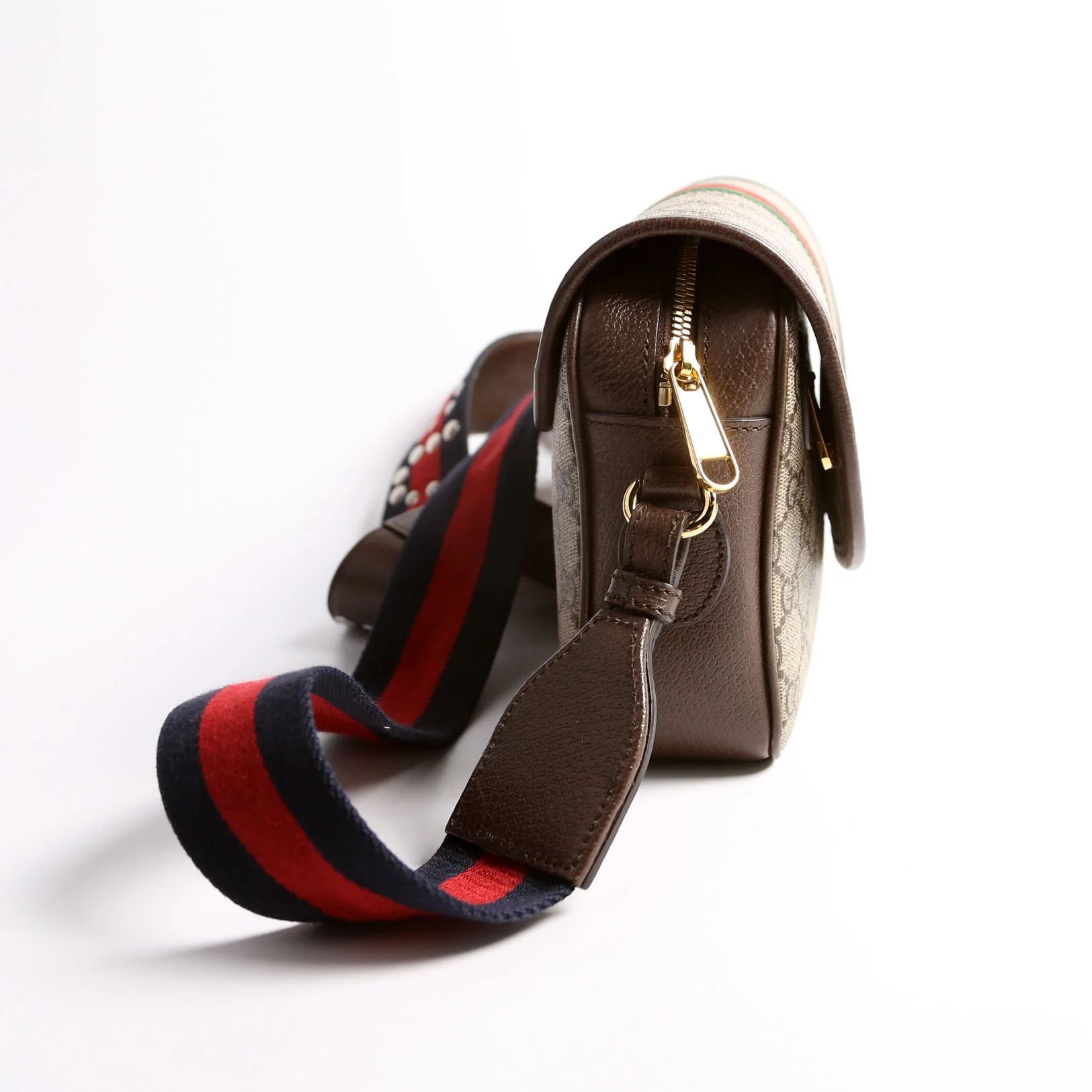 722117 Ophidia GG Small Shoulder Bag Brown - Image 3