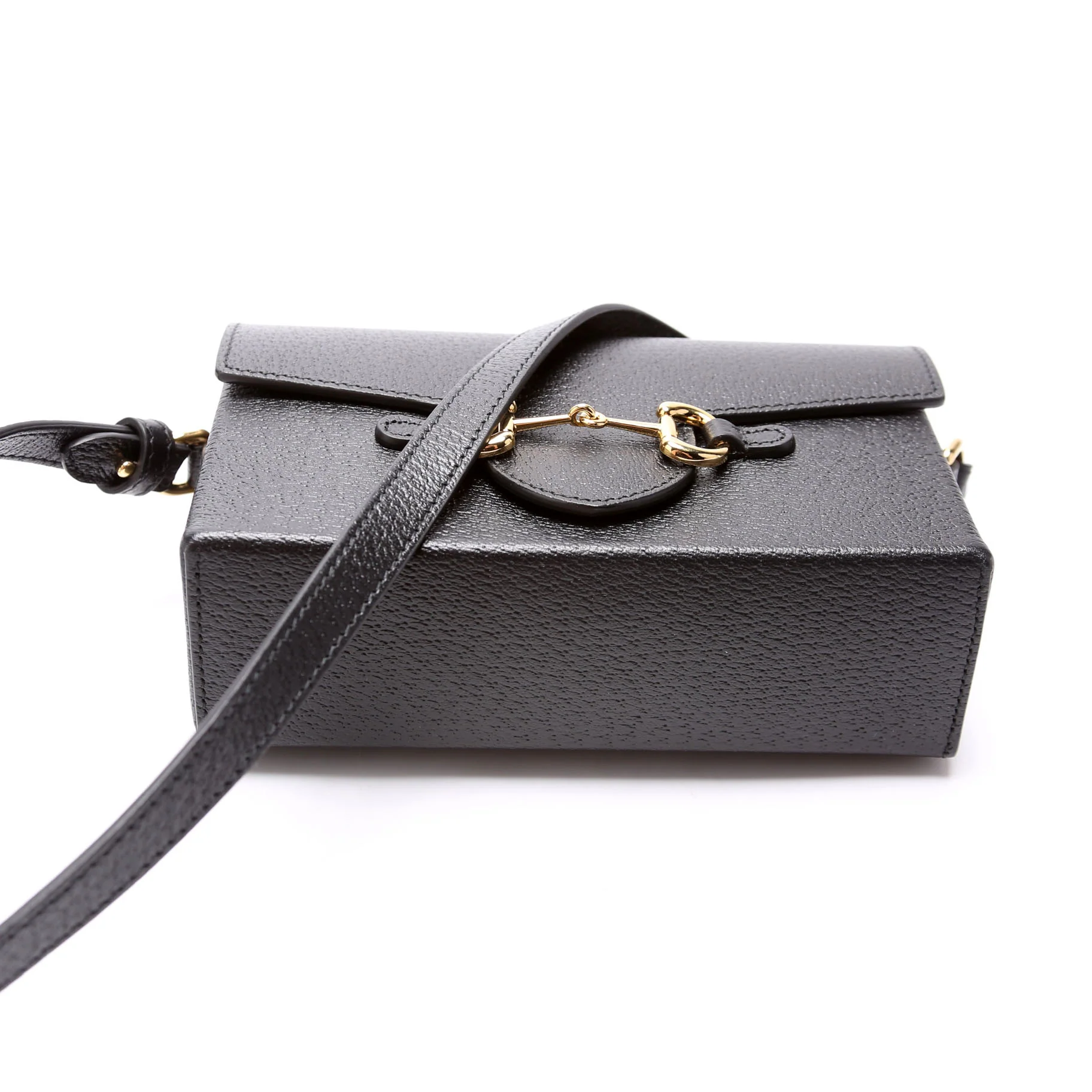 723314 Horsebit 1955 Calfskin Shoulder Bag Black - Image 4