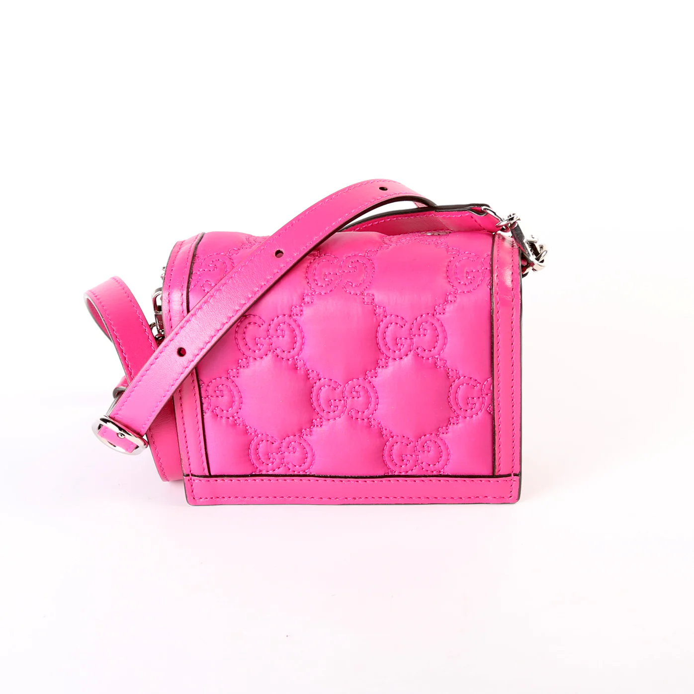 723777 GG Nylon Shoulder Bag Pink - Image 2