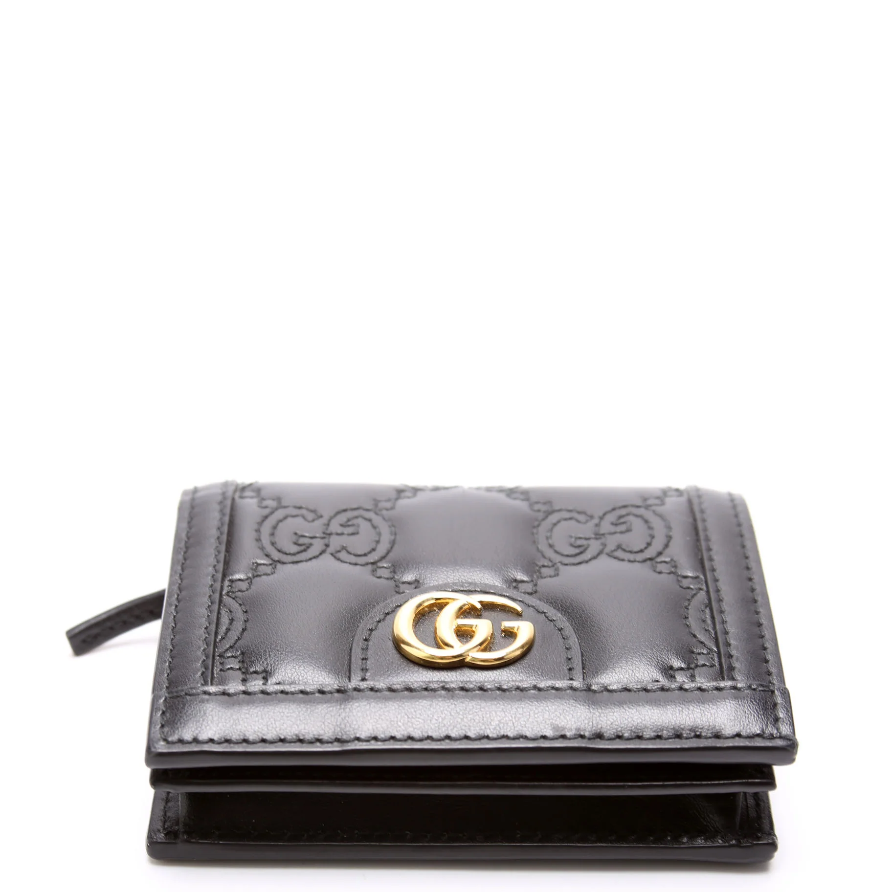723786 GG Matelasse Card Case Black - Image 4