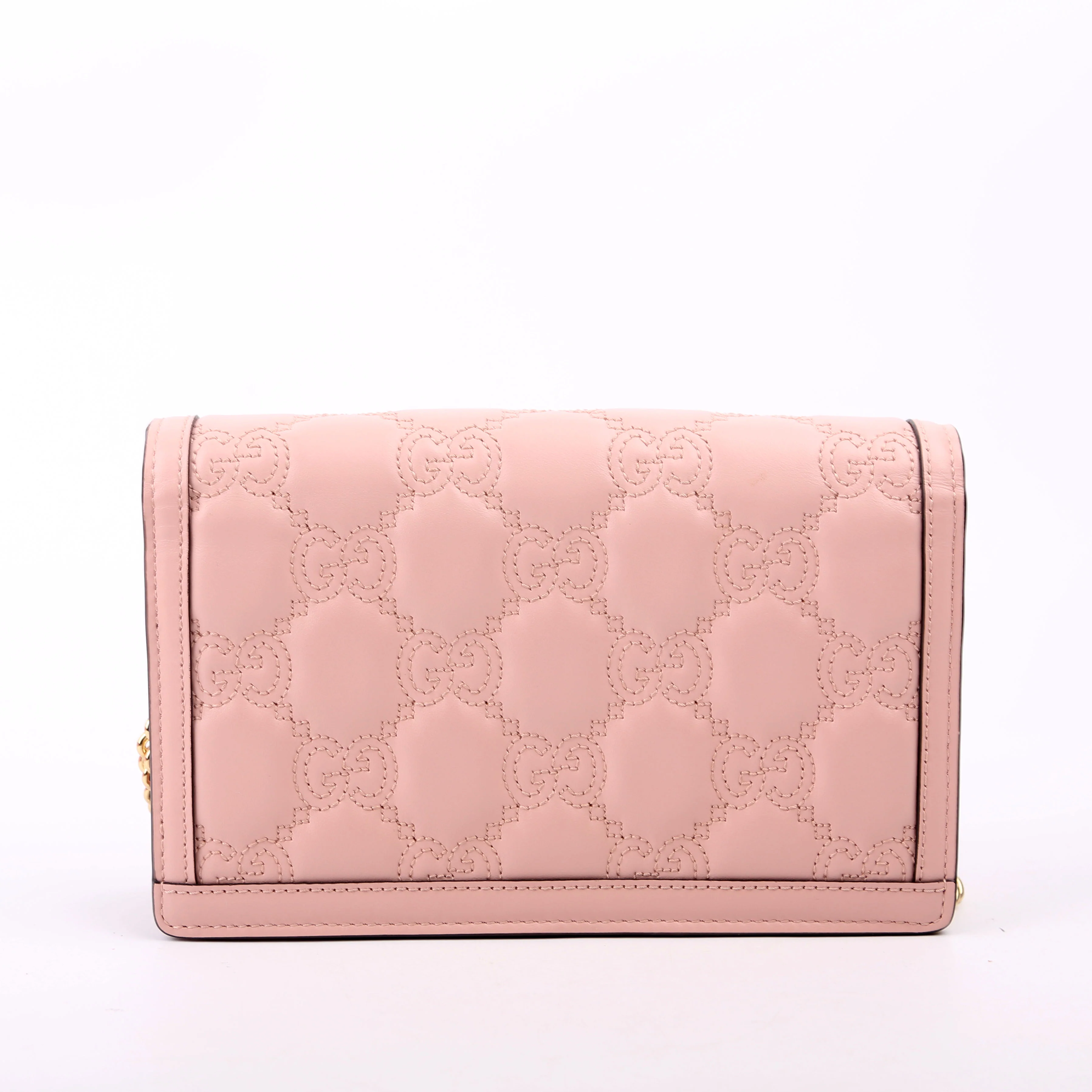 723787 GG Matelasse Chain Wallet Pink - Image 3