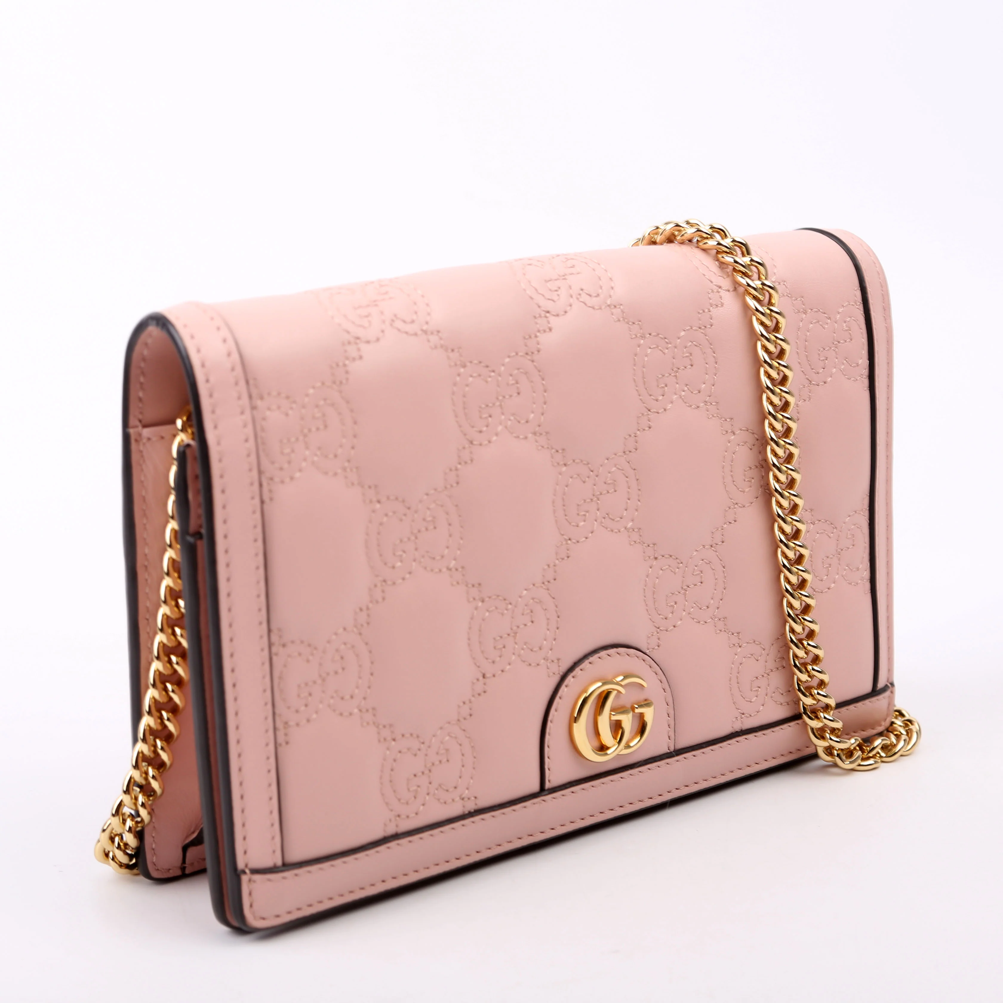 723787 GG Matelasse Chain Wallet Pink - Image 2