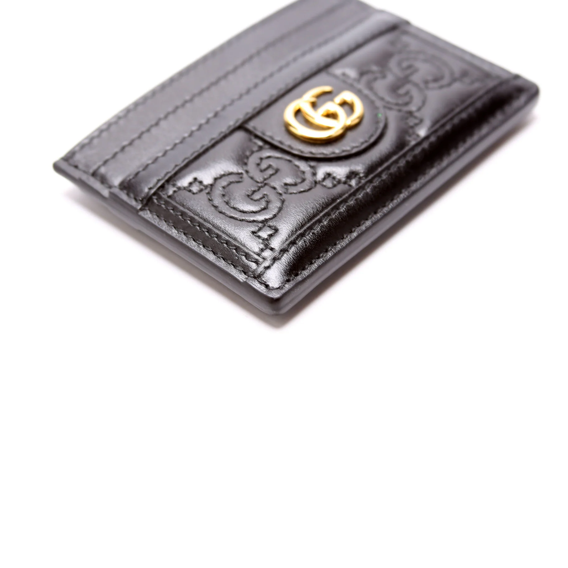 723790 GG Matelasse Card Holder Black - Image 5