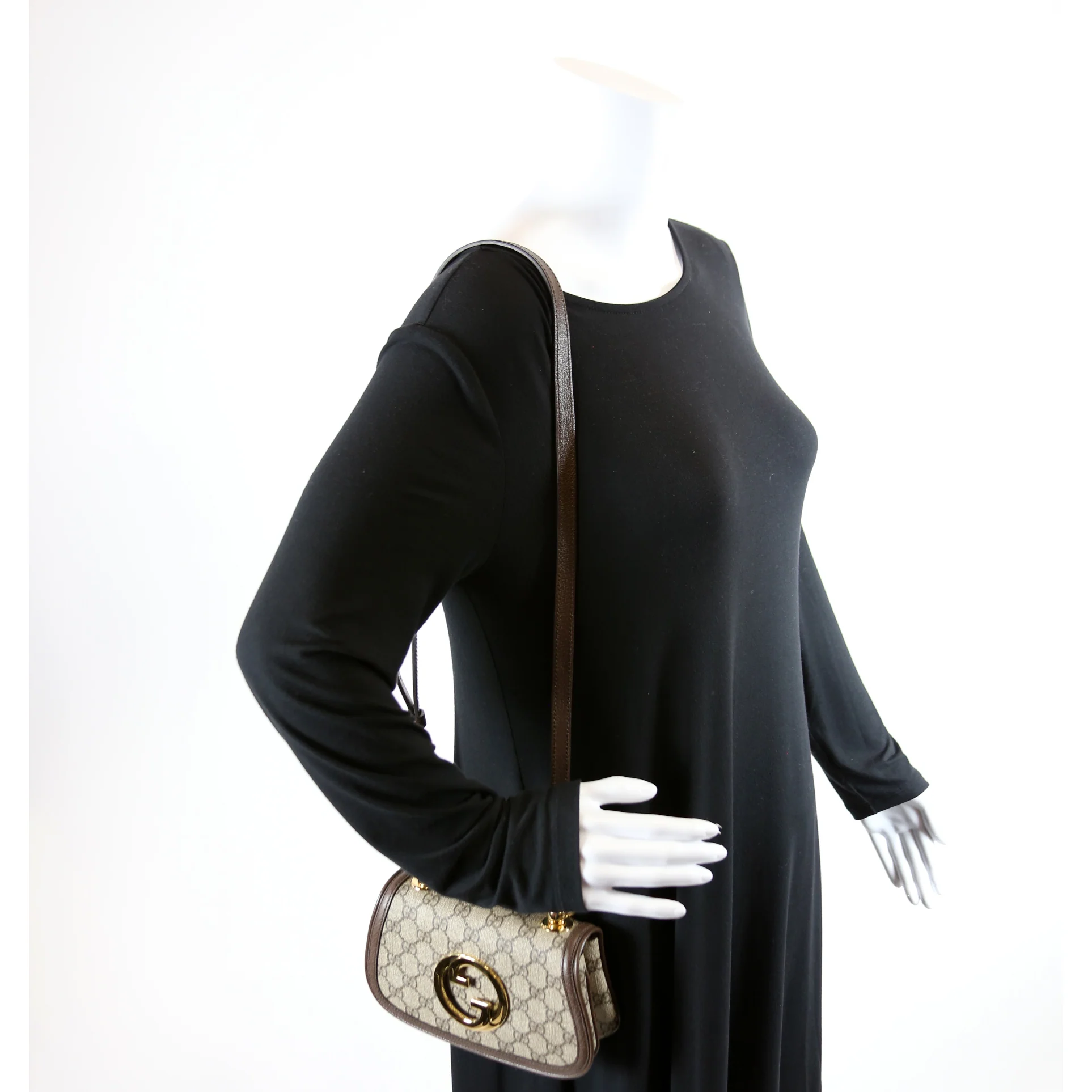 724645 Blondie Mini Shoulder Bag Brown - Image 10