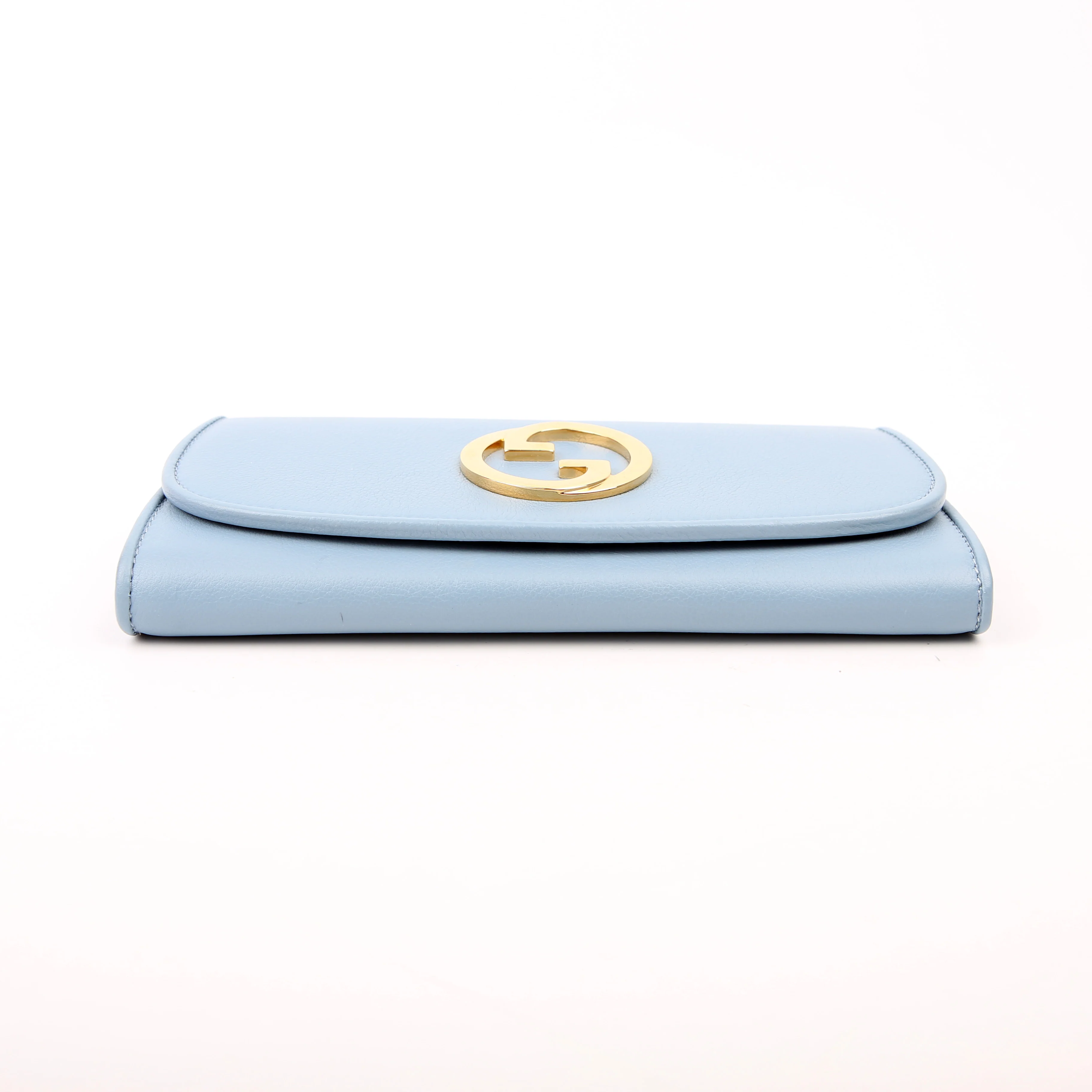725215 Blondie Leather Continental Chain Wallet Blue - Image 4