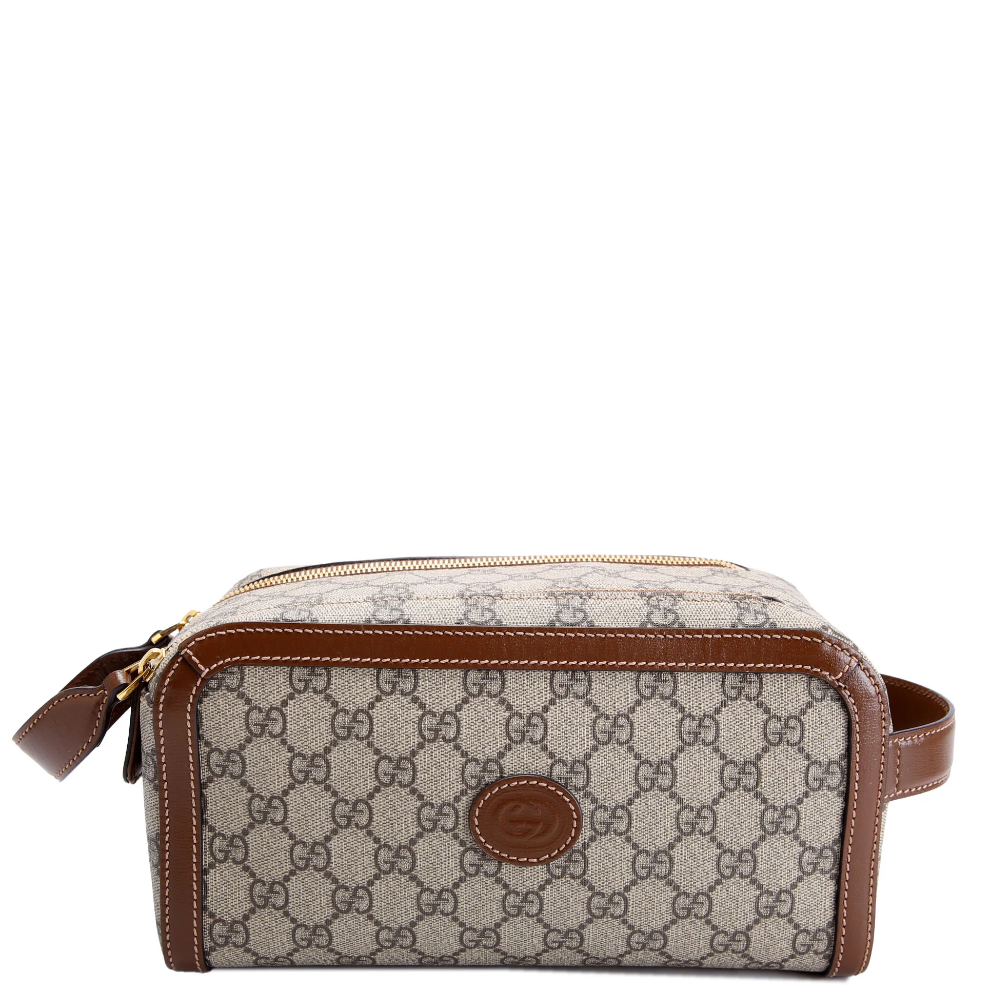 730116 GG Supreme Interlocking G Pouch Brown