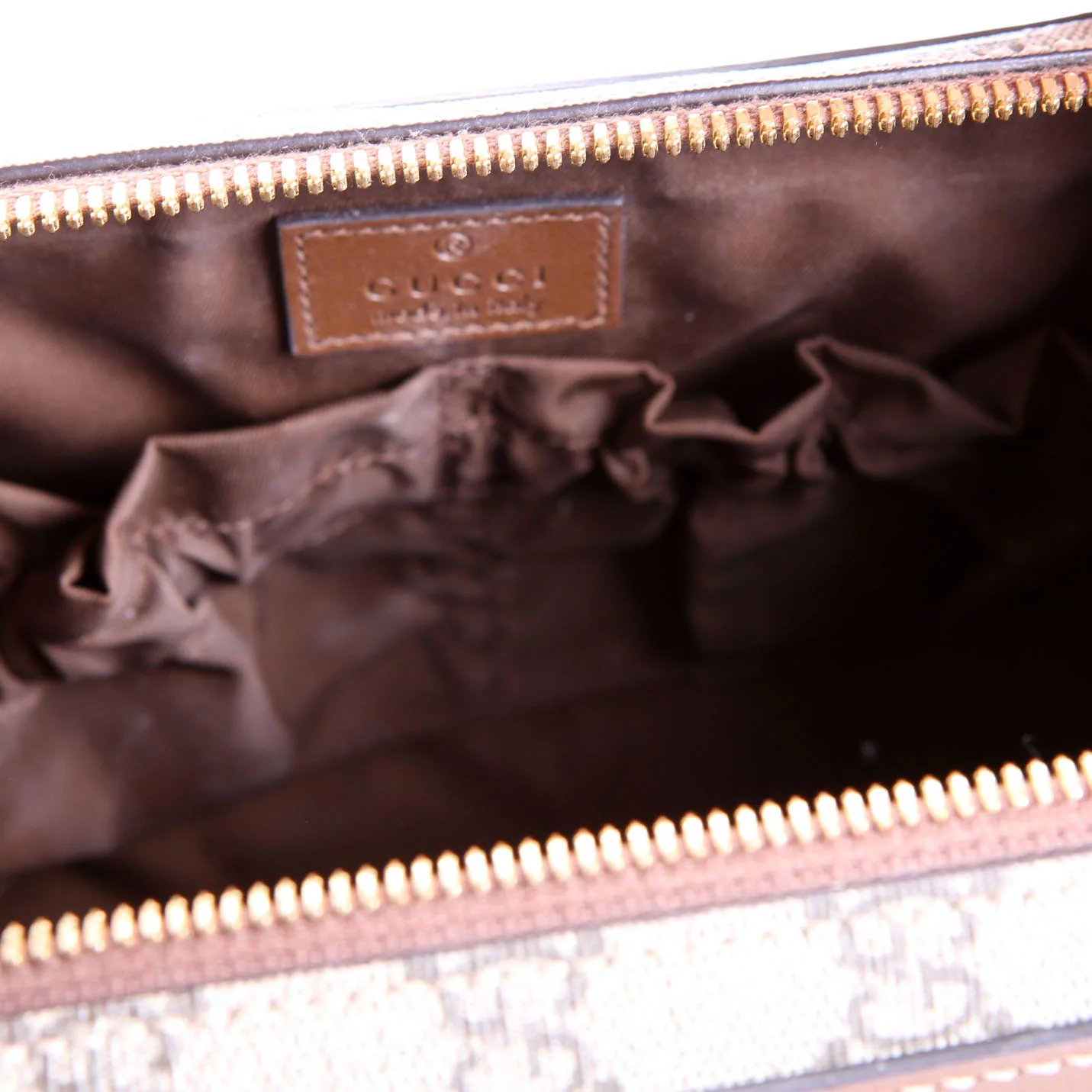 730116 GG Supreme Interlocking G Pouch Brown - Image 7