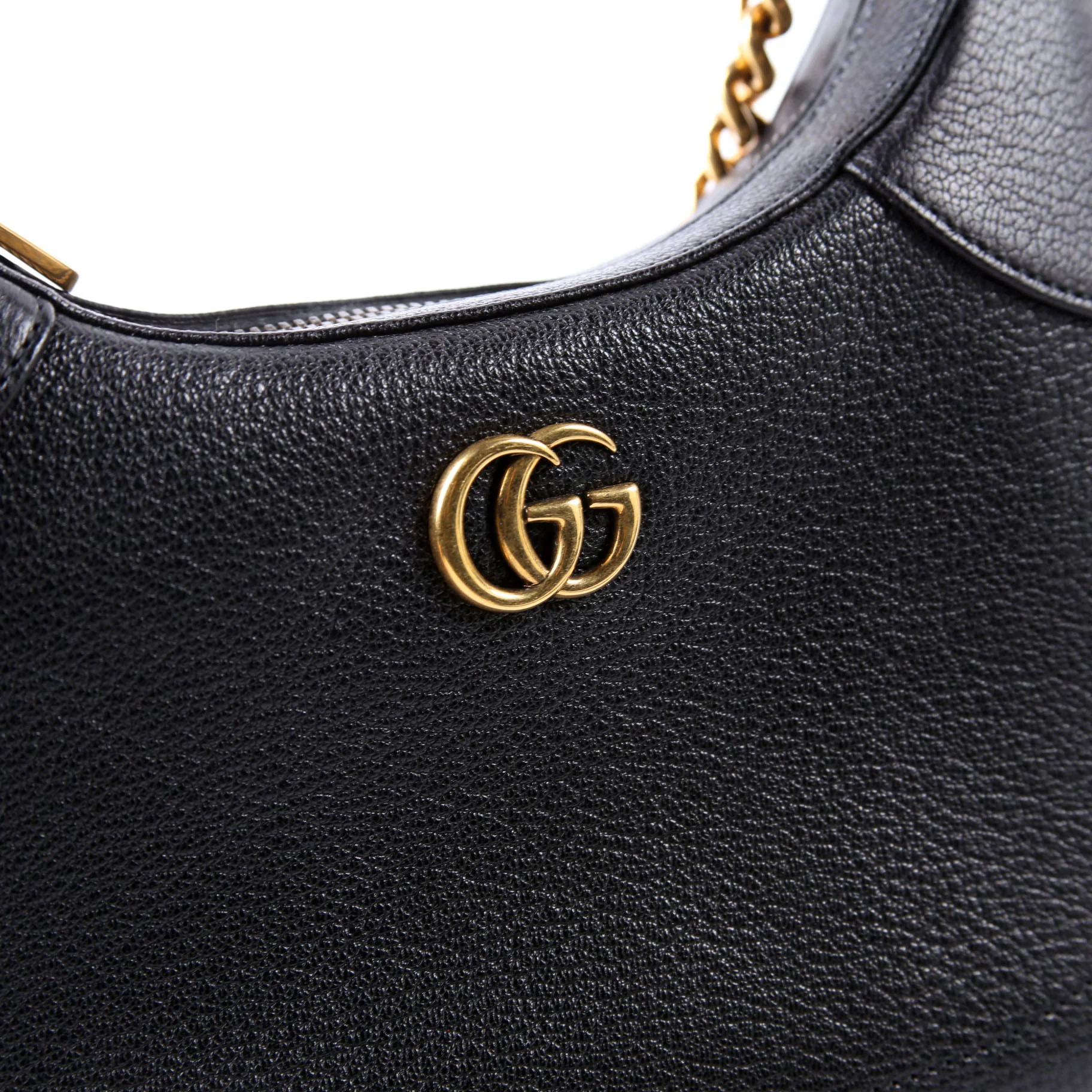 731817 Aphrodite Leather Small Shoulder Bag Black - Image 8