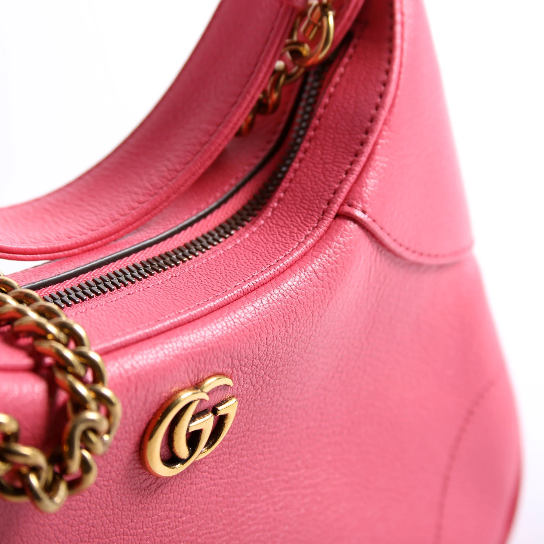 731817 Aphrodite Leather Small Shoulder Bag Pink/Gold - Image 6