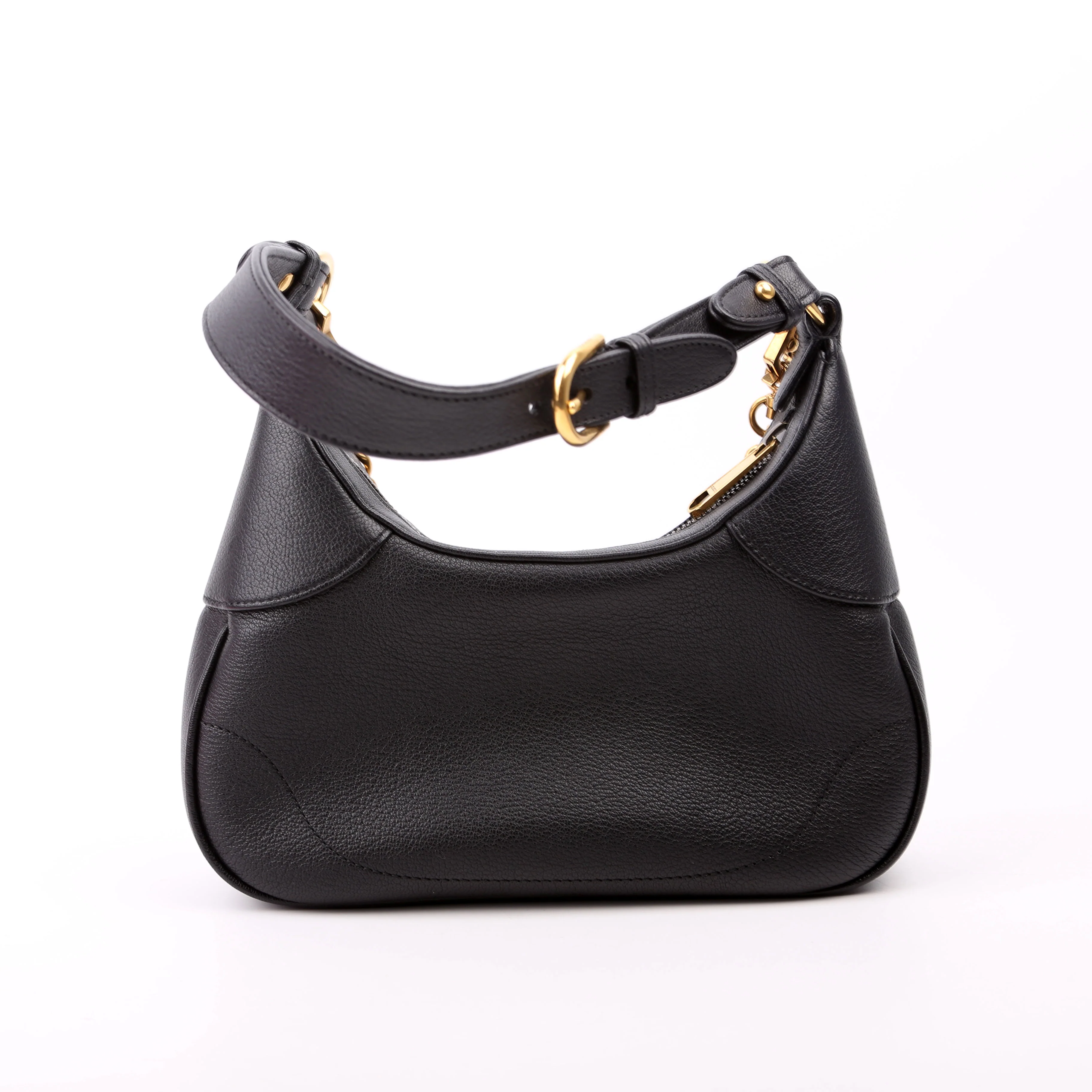 731817 Aphrodite Leather Small Shoulder Black - Image 3