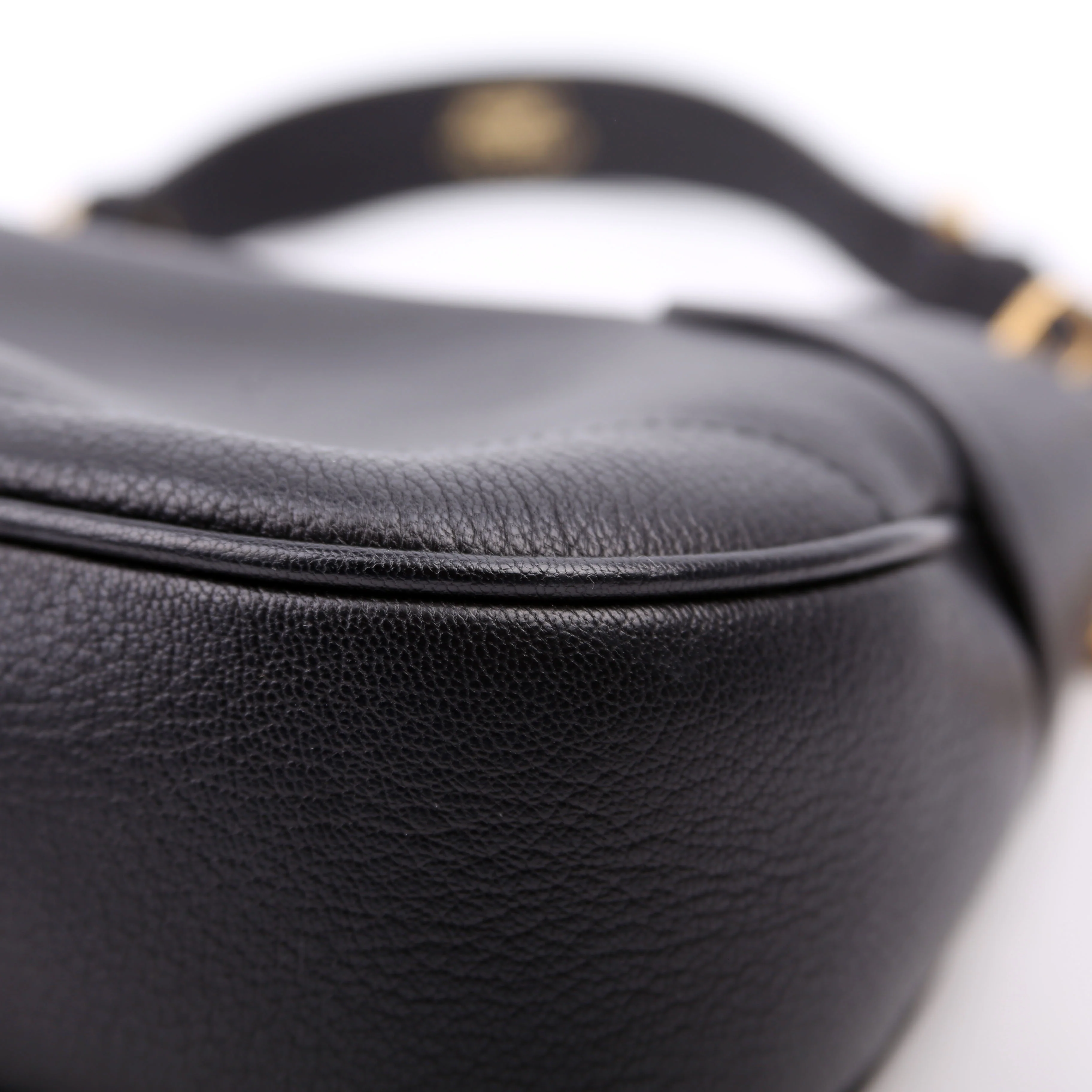731817 Aphrodite Leather Small Shoulder Black - Image 8