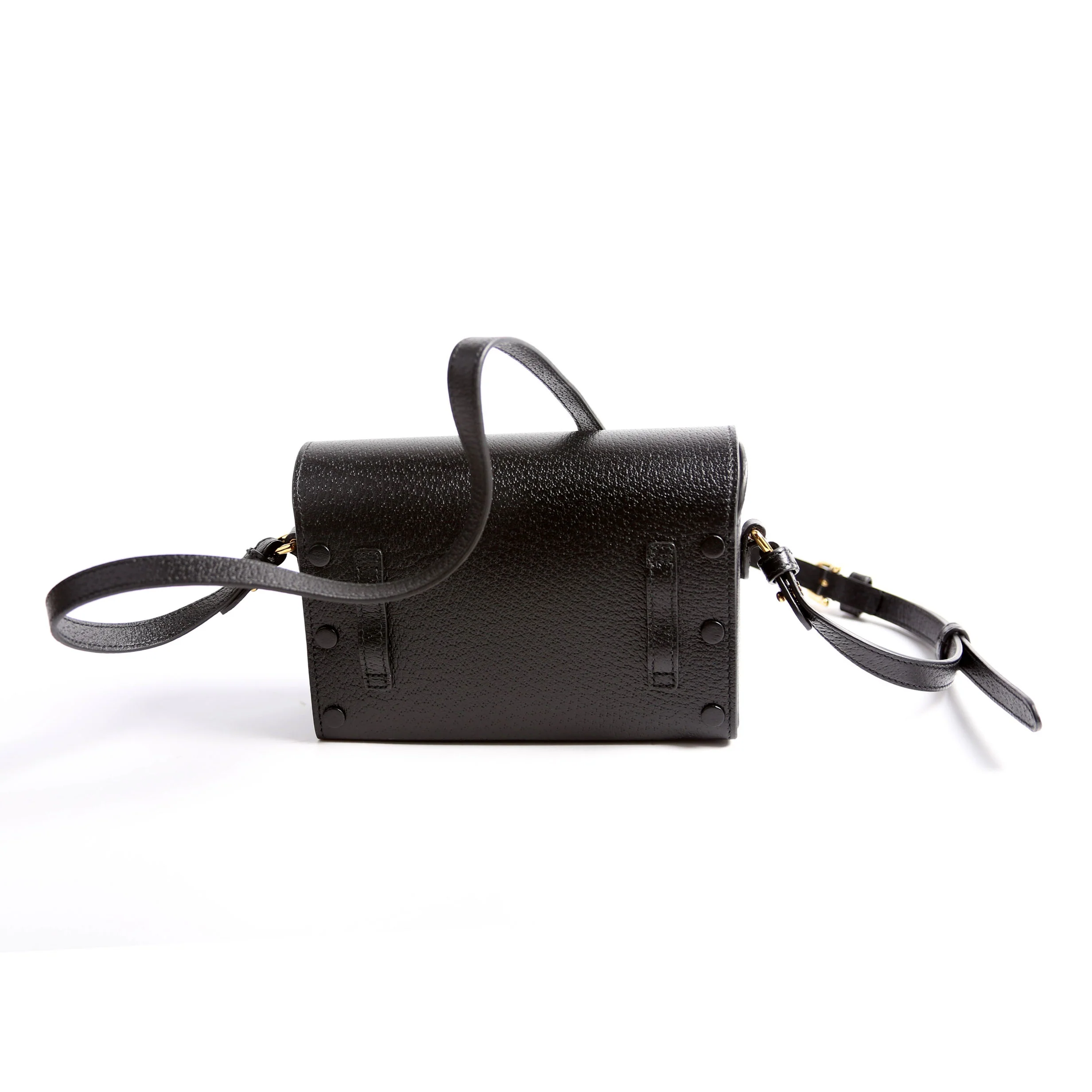 732314 Horsebit 1955 Calfskin Shoulder Bag Black - Image 2