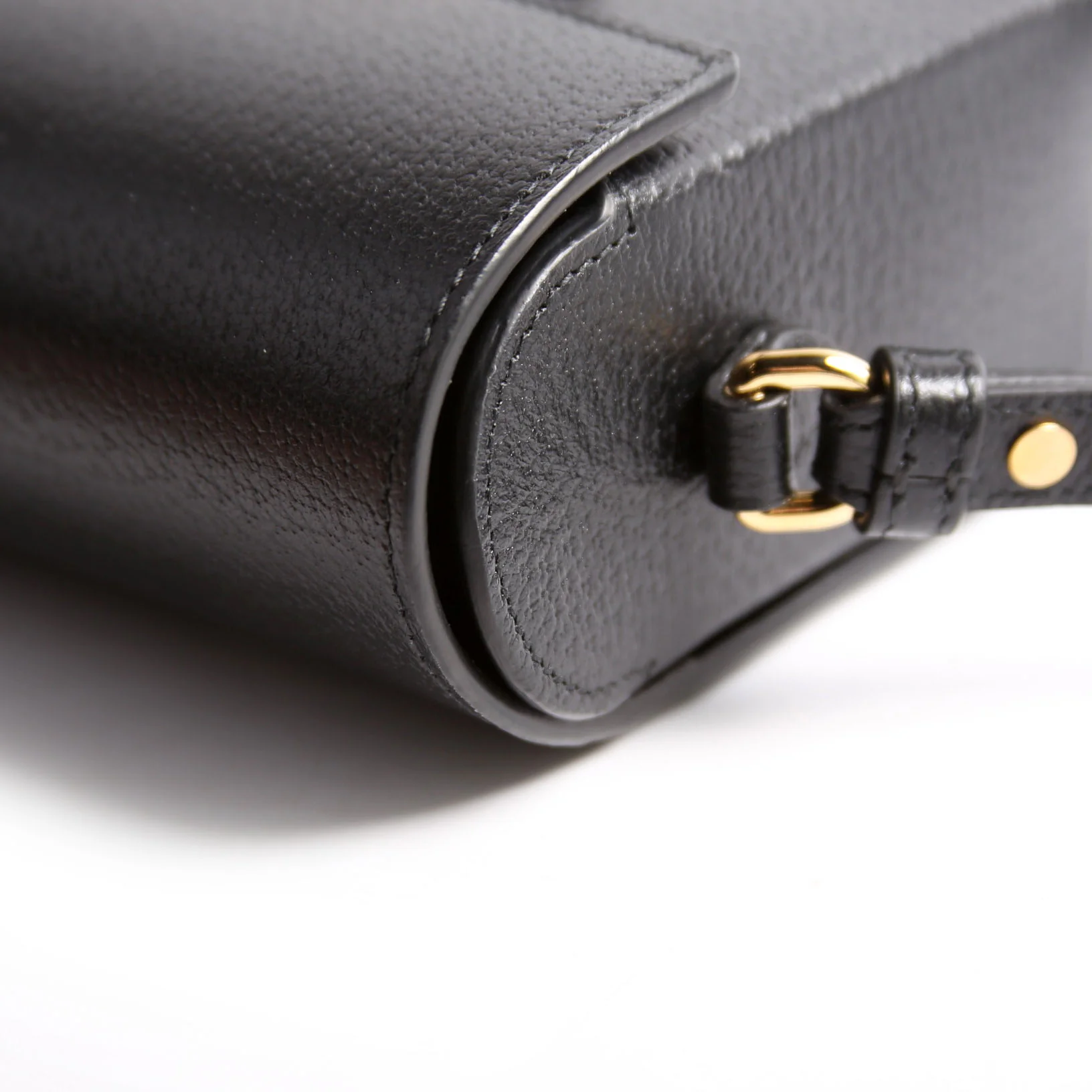 732314 Horsebit 1955 Calfskin Shoulder Bag Black - Image 9