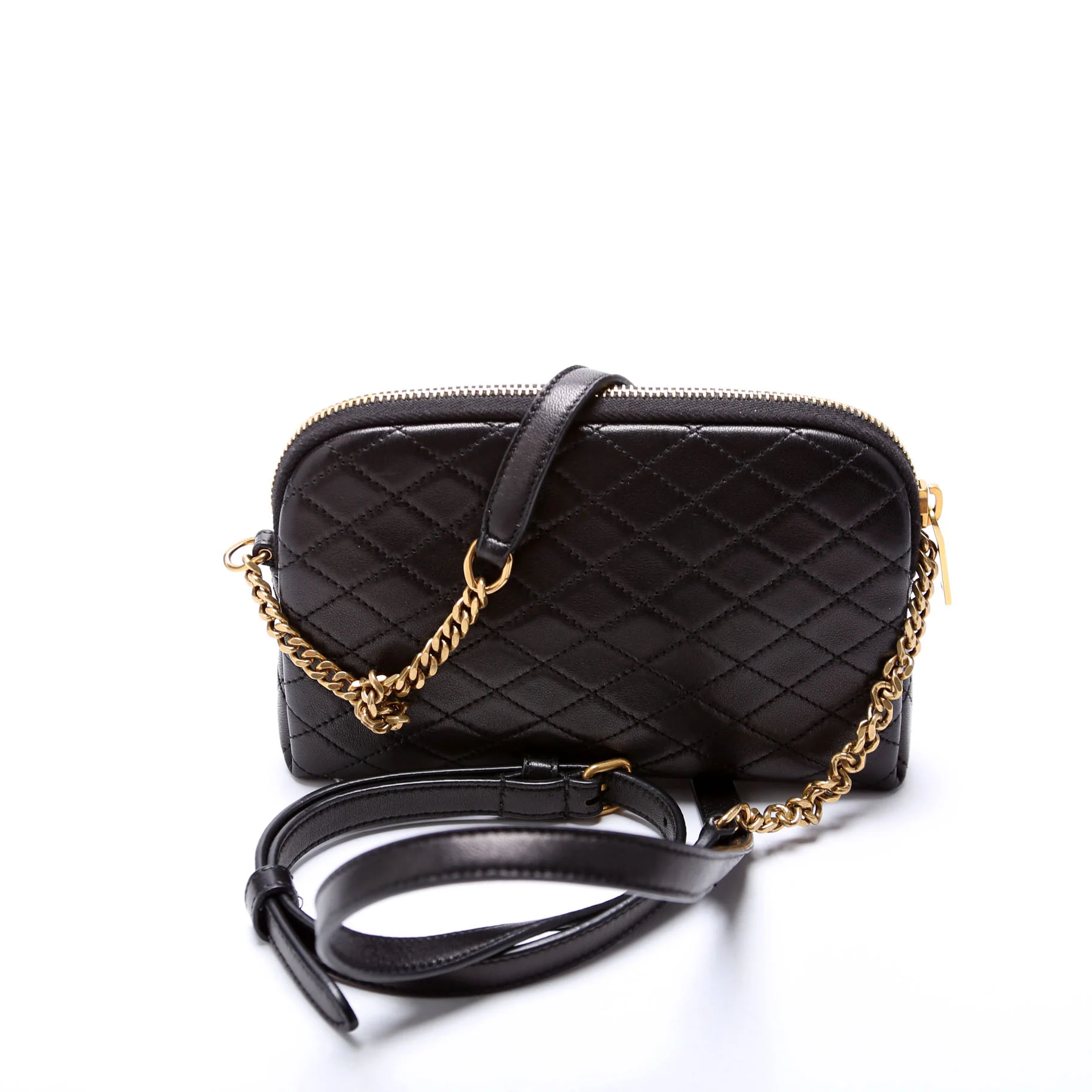 733667 Gaby Zip Pouch Quilted Lambskin Black - Image 3