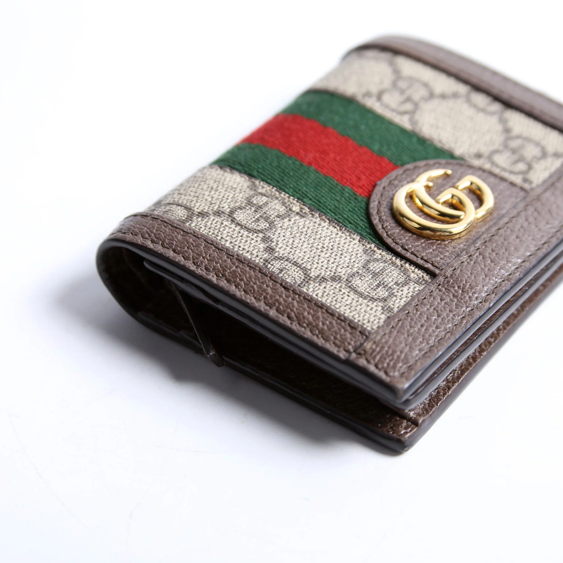 735574 Ophidia GG Card Case Wallet Brown - Image 4