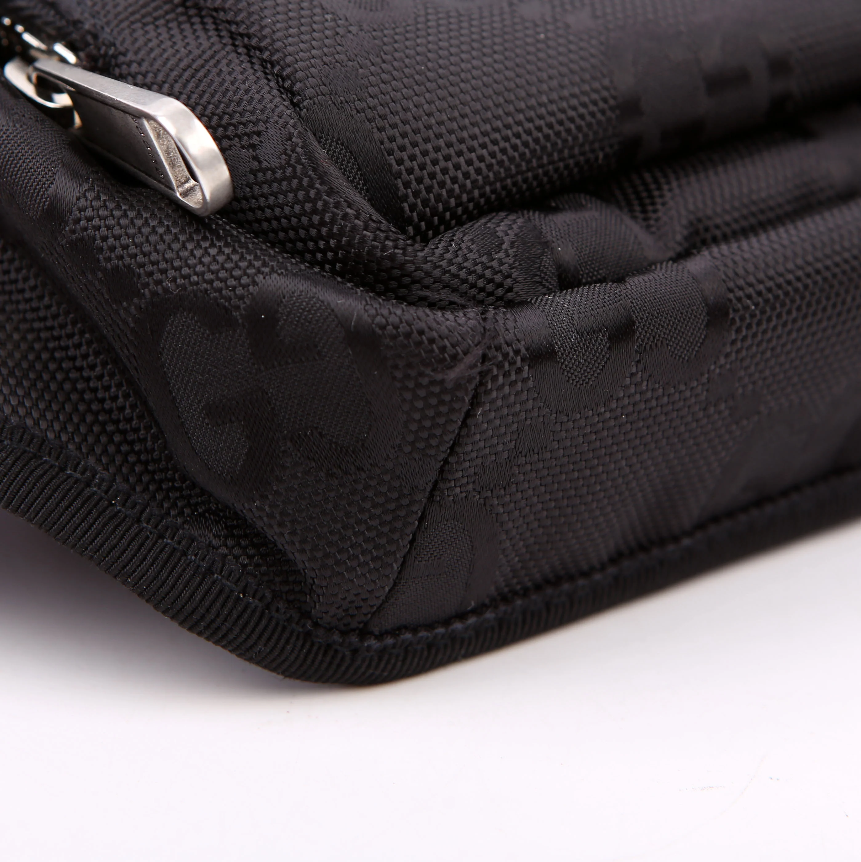 739372 Nylon Off the Grid Logo Belt Bag Black - Image 5