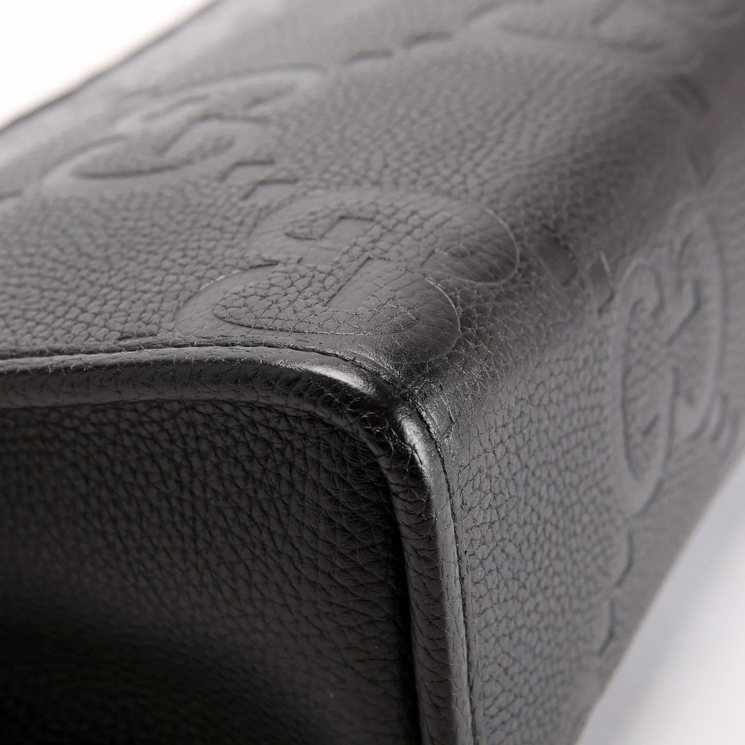 739490 Jumbo GG Leather Zip Pouch Black - Image 5