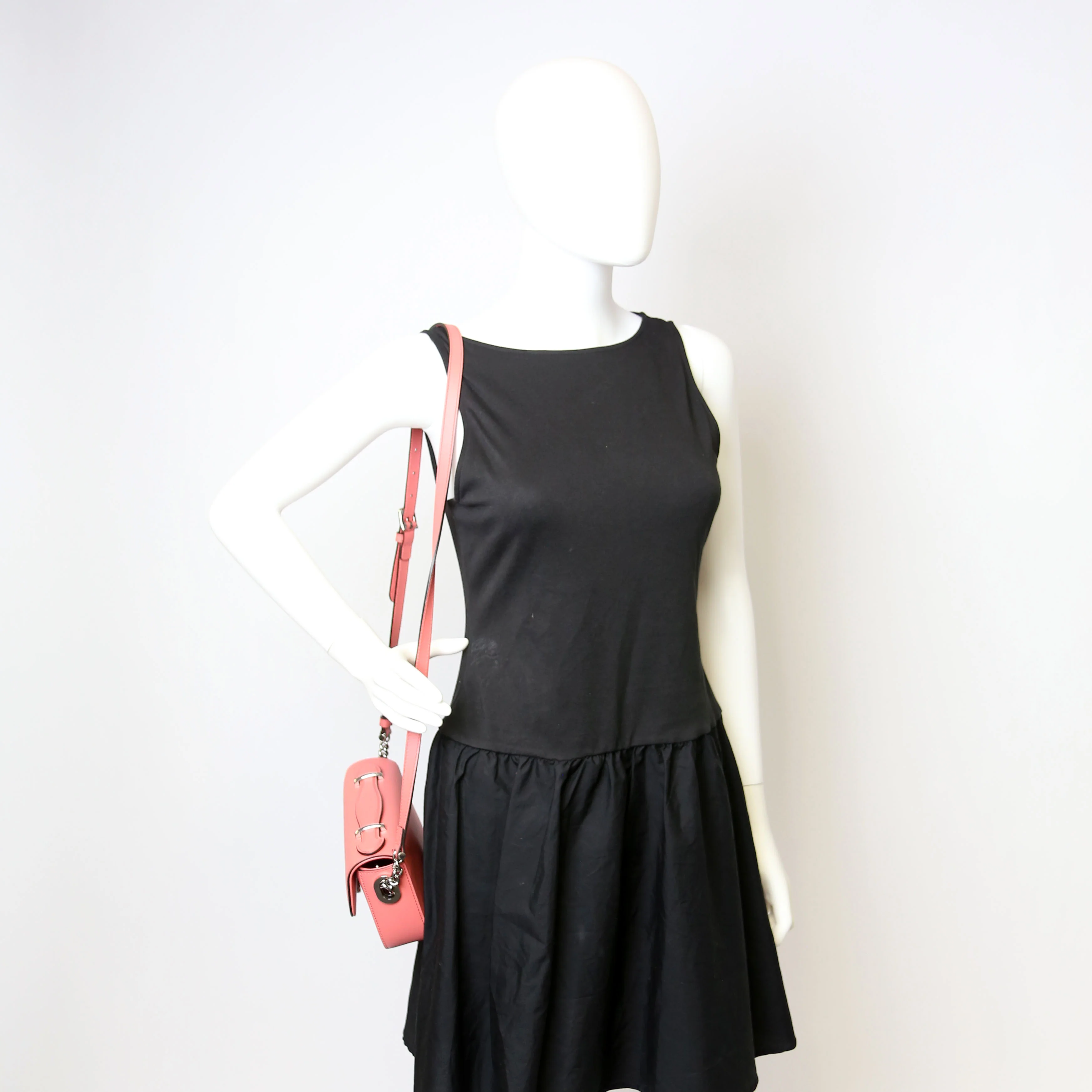 739722 GG Petite Mini Shoulder Bag Calfskin Leather Pink - Image 15