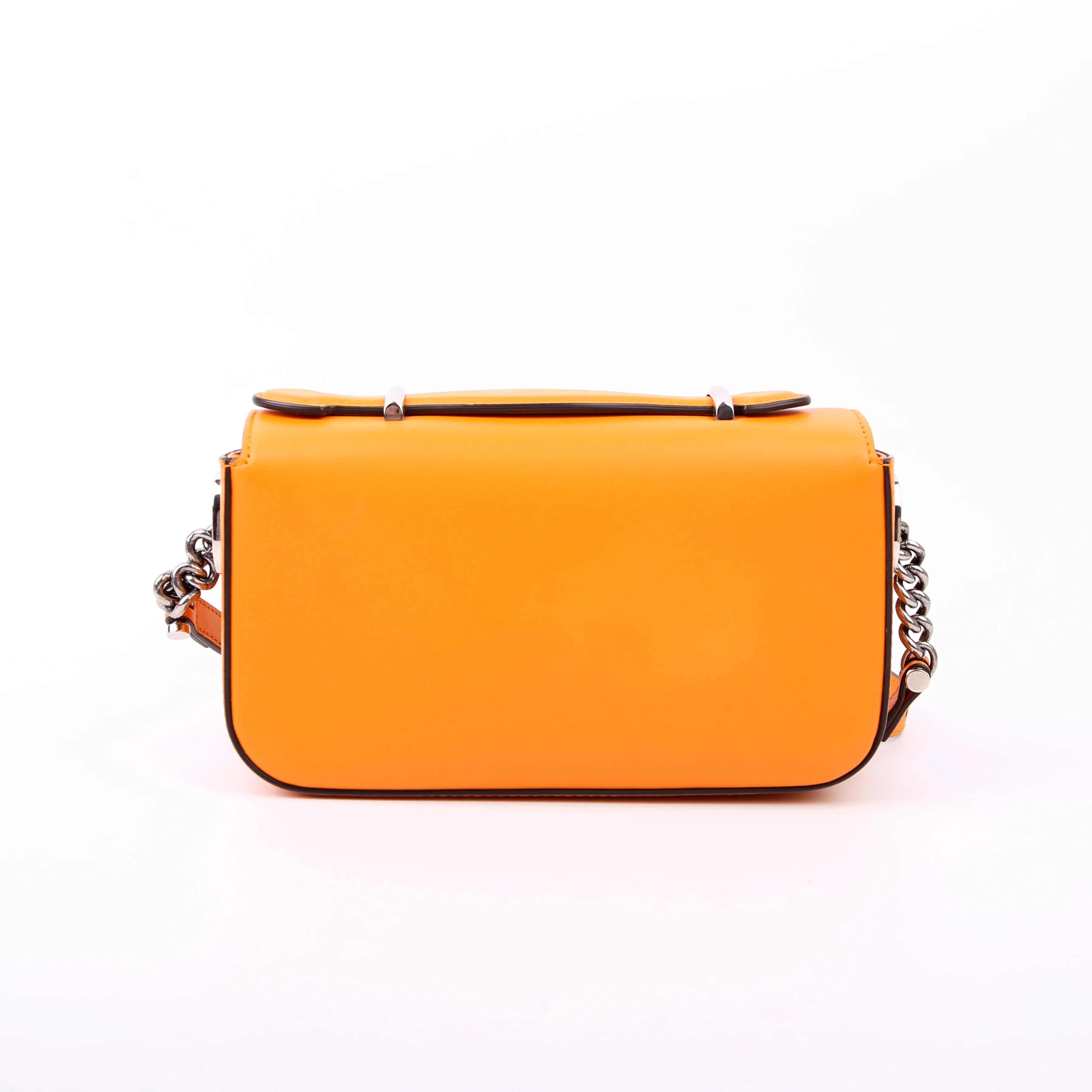 739722 GG Petite Mini Shoulder Bag Calfskin Orange - Image 3
