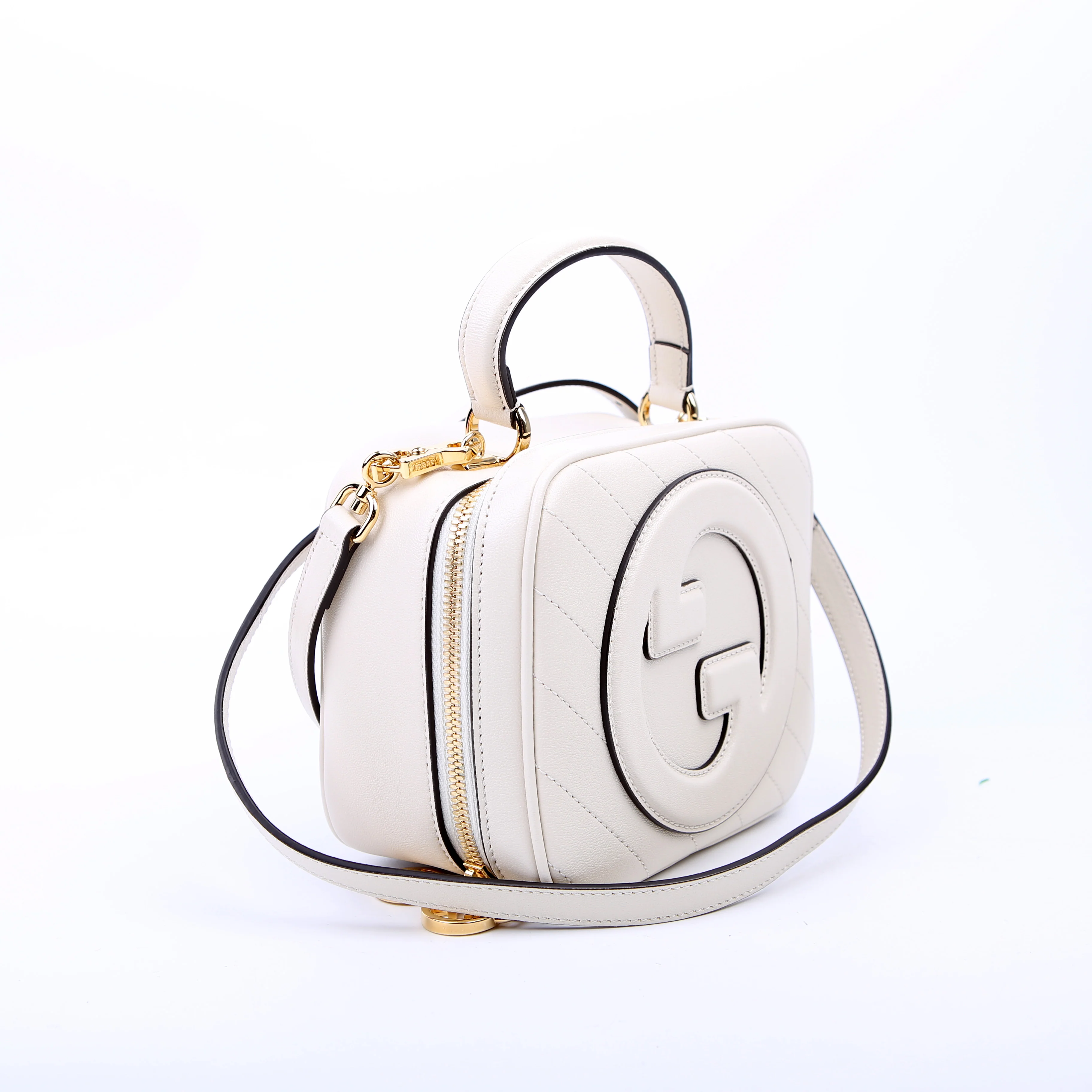 744434 Blondie Leather Top Handle Bag White - Image 2