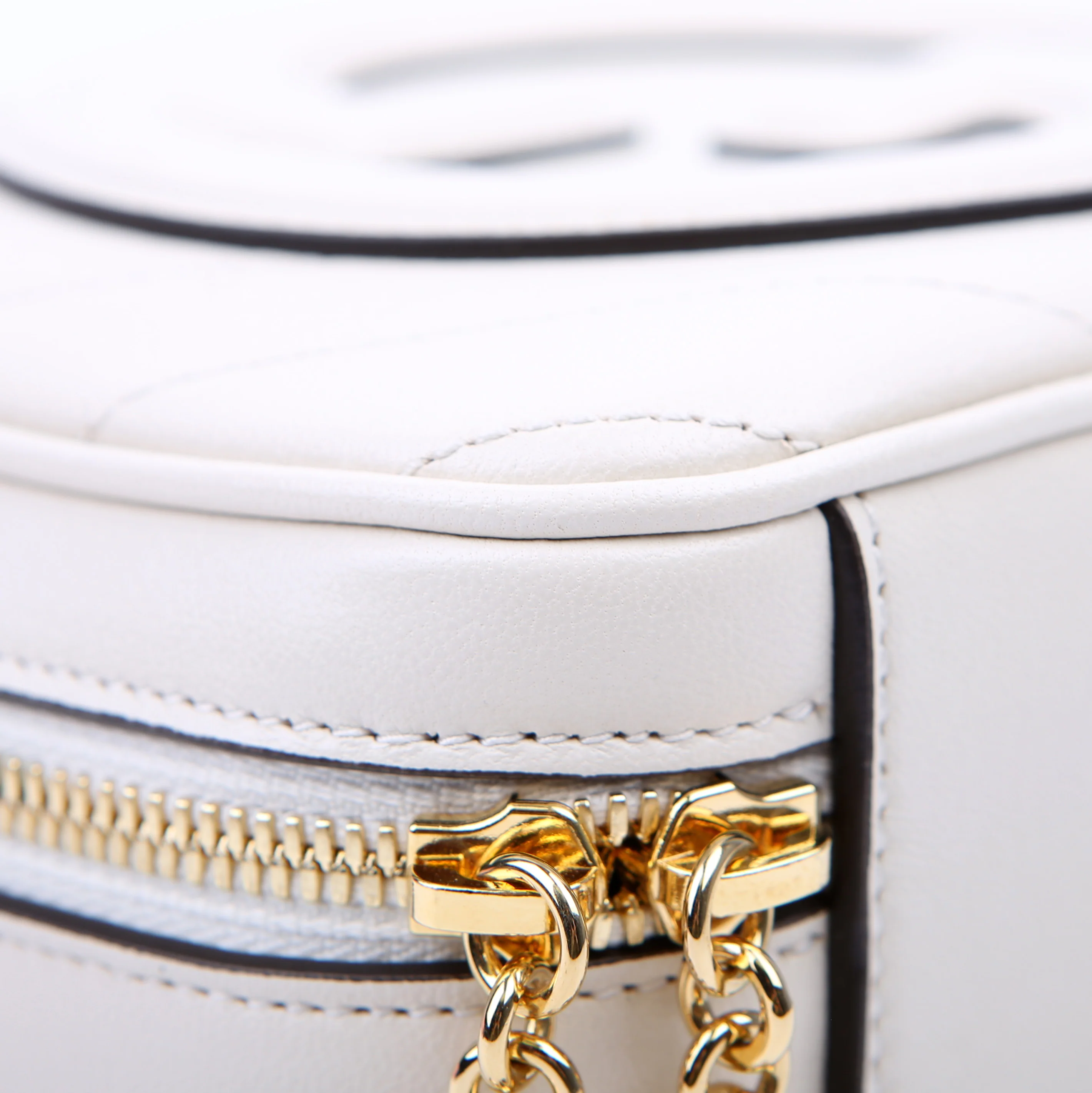 744434 Blondie Leather Top Handle Bag White - Image 5