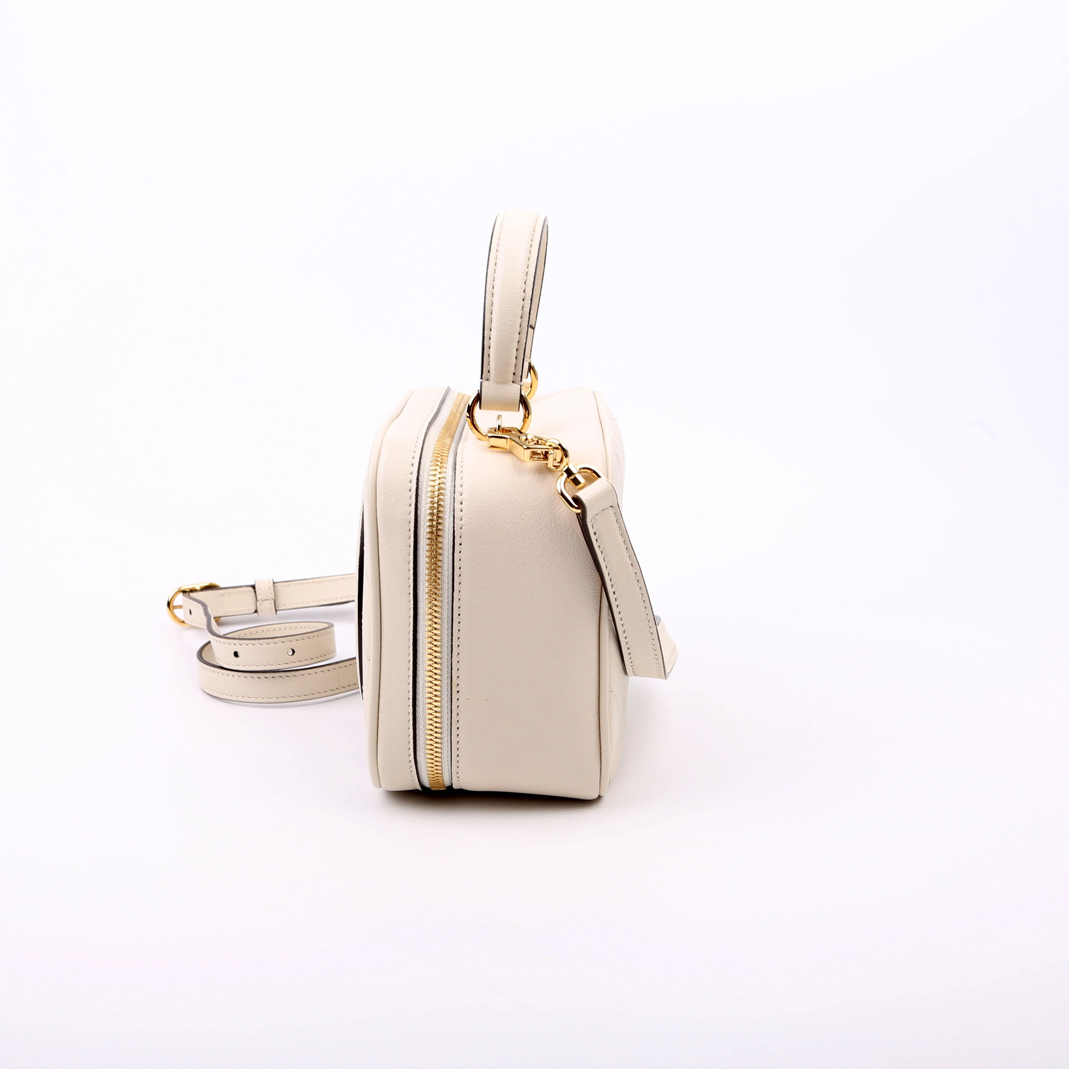 744434 Blondie Leather Top Handle Bag White - Image 4