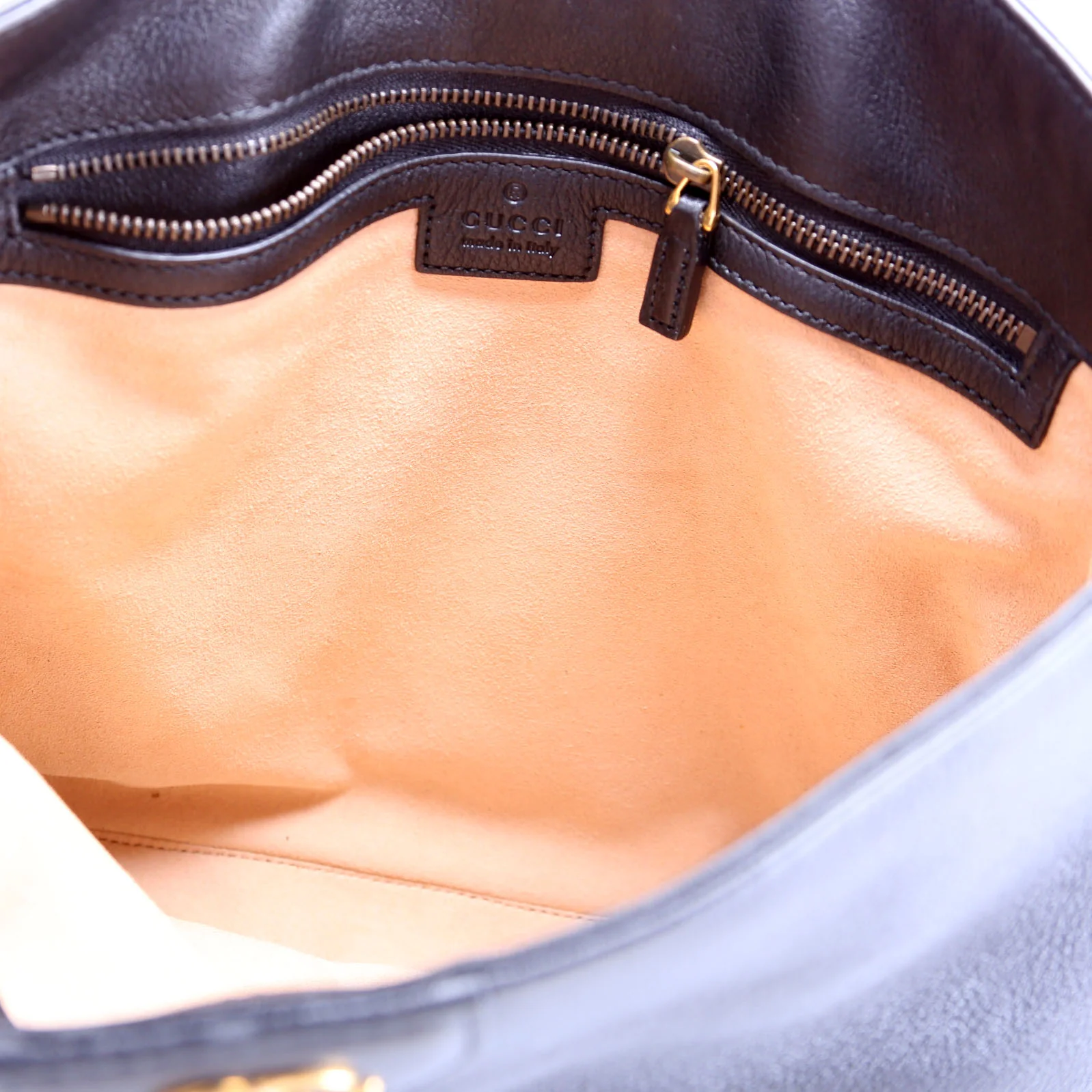 746124 Diana Bamboo Shoulder Bag Medium Black - Image 10