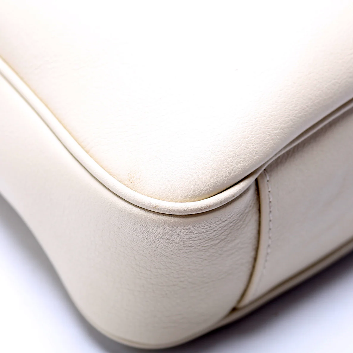 746124 Diana Bamboo Shoulder Bag White - Image 5