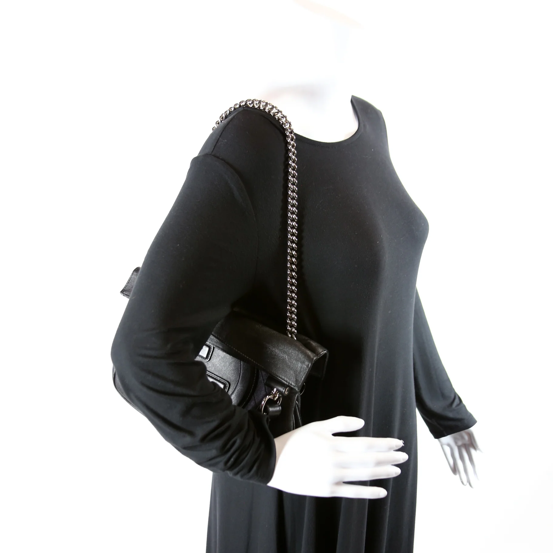 751518 Blondie Small Leather Tote Black - Image 9