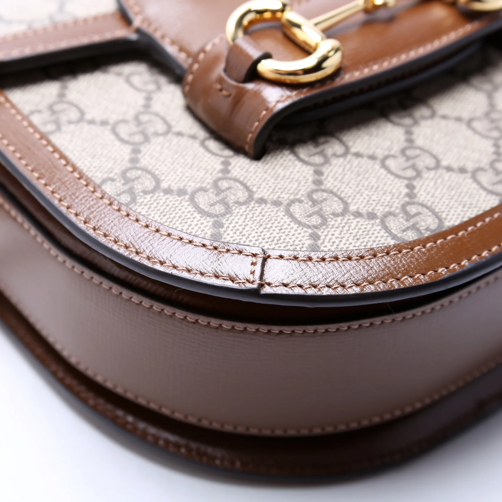 760191 Horsebit 1955 GG Supreme Mini Rounded Bag Brown - Image 5