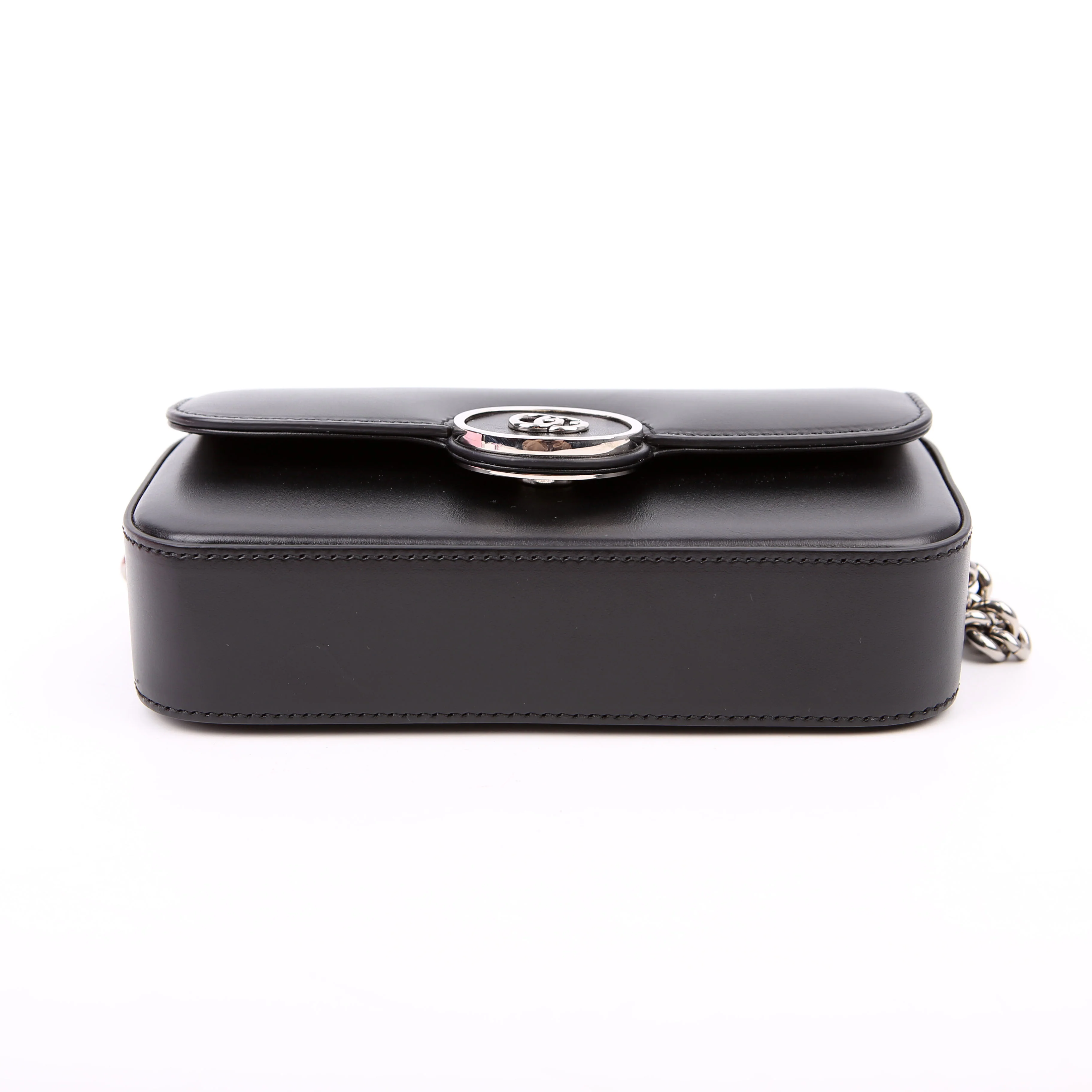 760194 Petite GG Mini Calfskin Shoulder Bag Black - Image 4