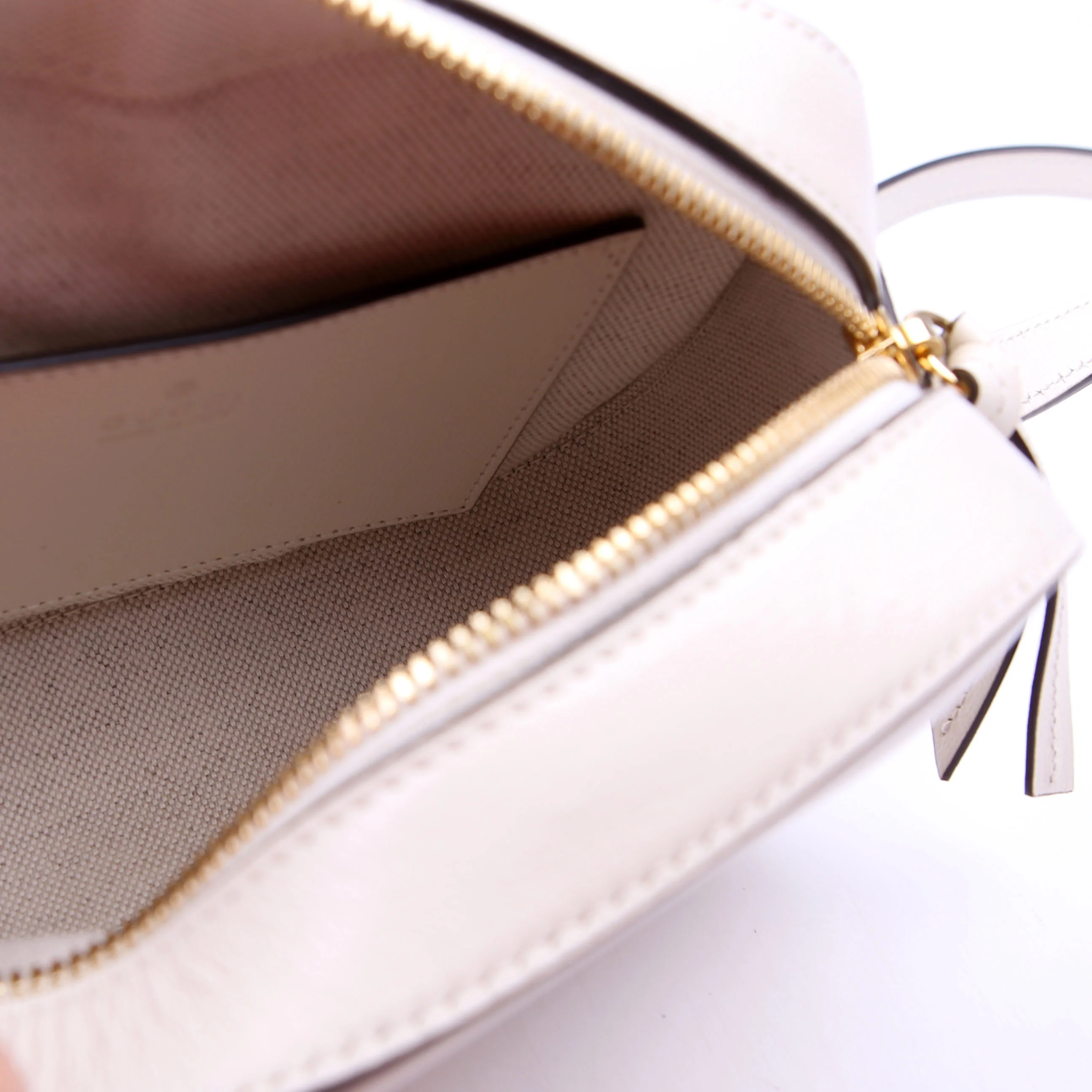 760196 Horsebit 1955 Leather Shoulder Bag Small White - Image 10