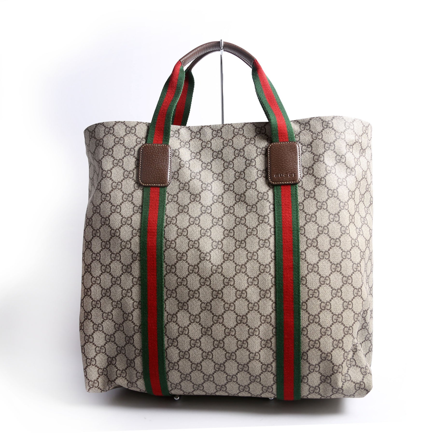 763287 GG Supreme Web Tote Large Brown - Image 2