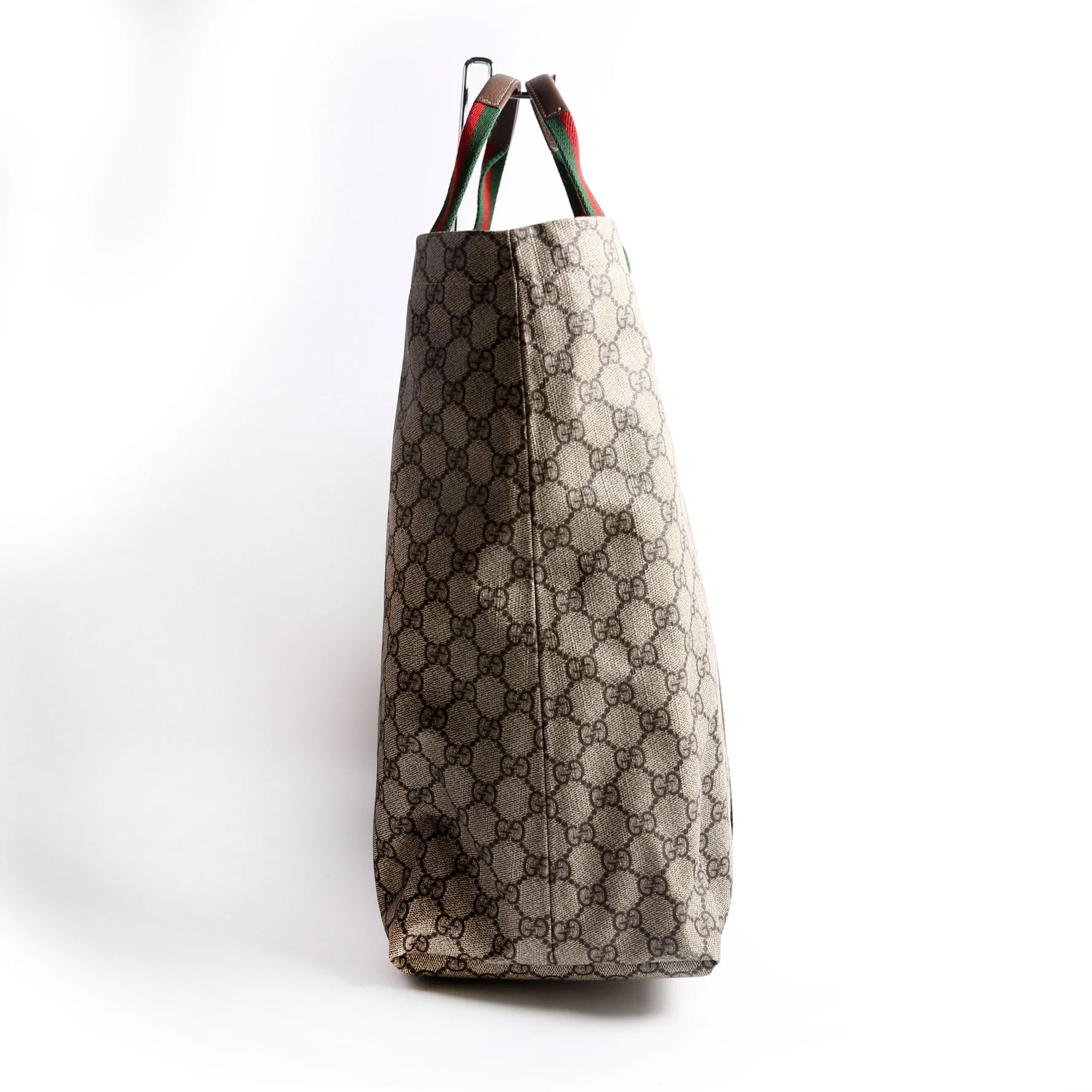 763287 GG Supreme Web Tote Large Brown - Image 4