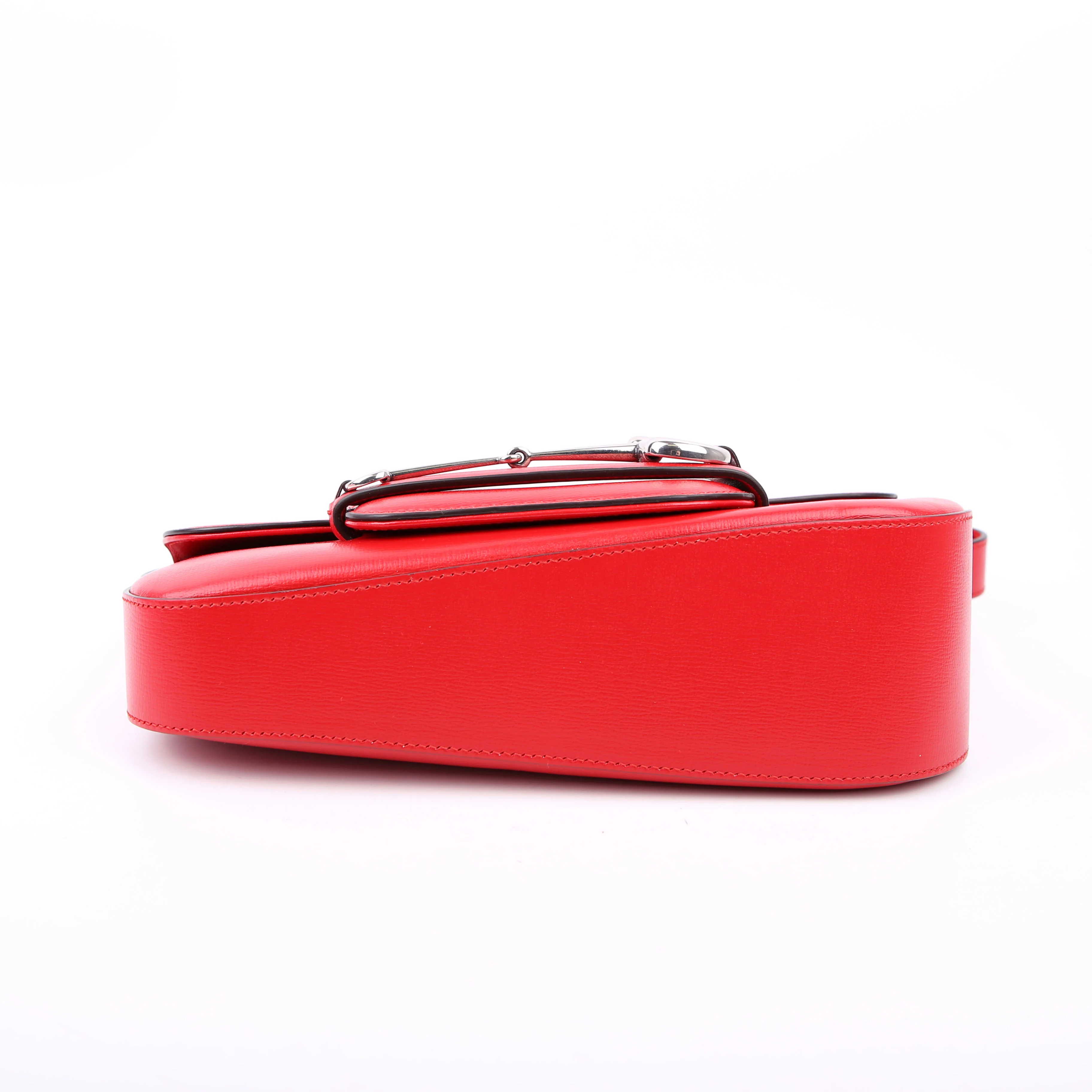 764155 Horsebit 1955 GG Leather Asymmetric Shoulder Red - Image 4