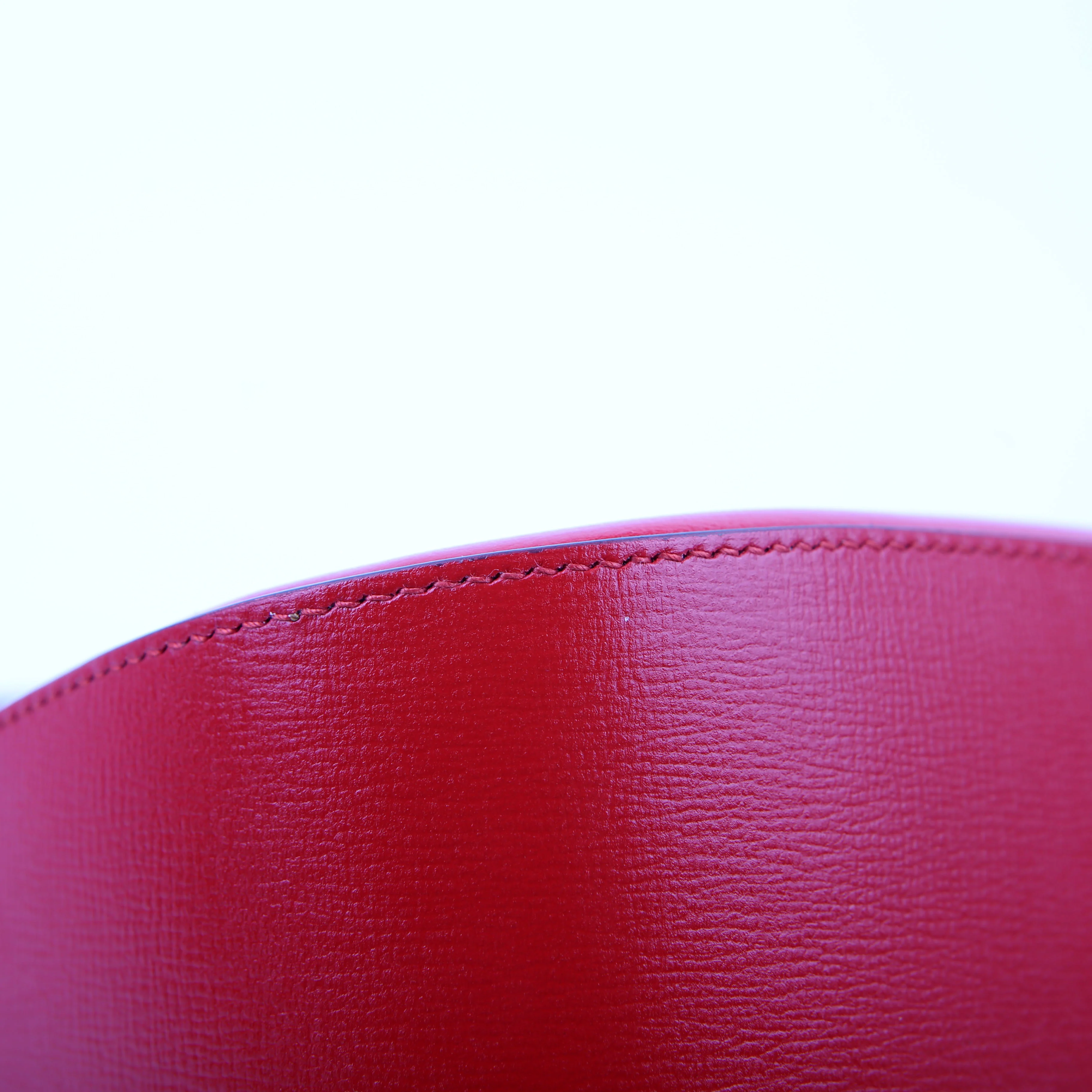 764155 Horsebit 1955 GG Leather Asymmetric Shoulder Red - Image 7