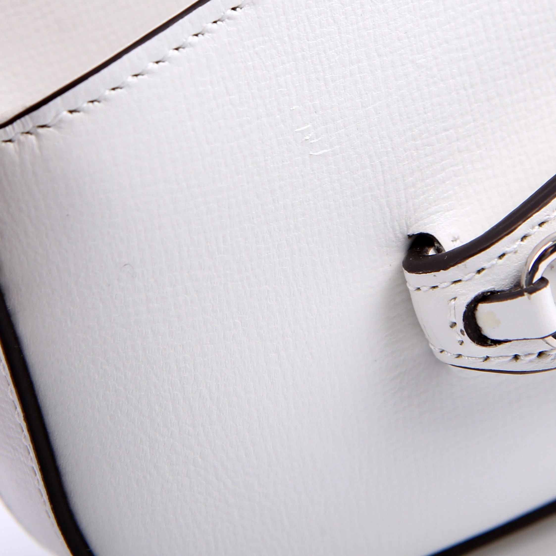 764155 Horsebit 1955 GG Leather Asymmetric Shoulder White - Image 10
