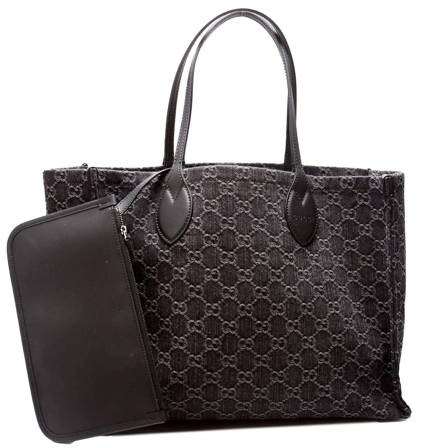 772176 Summer Tote Large Denim Black