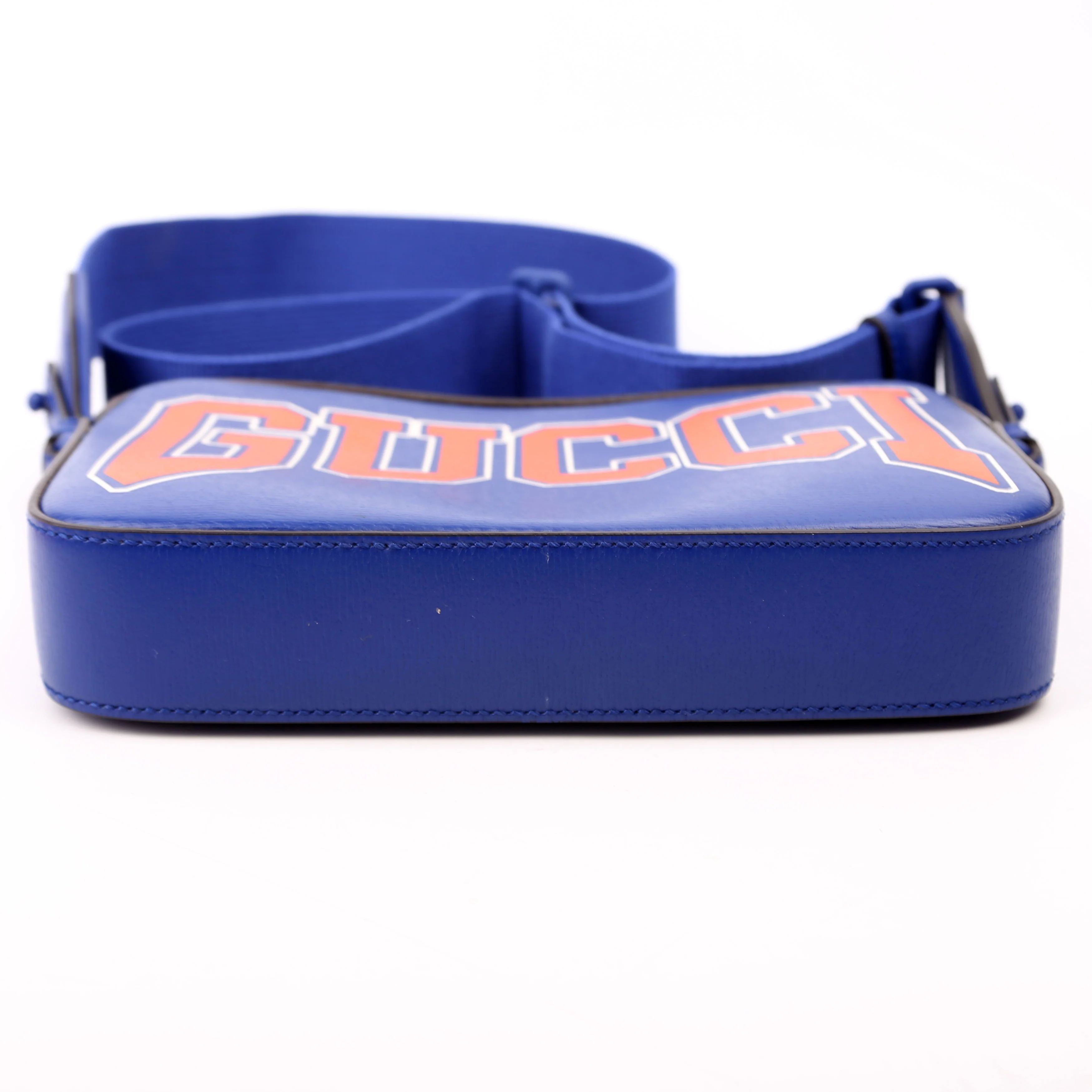 774453 Shanghai Interlocking G Camera Bag Blue - Image 4