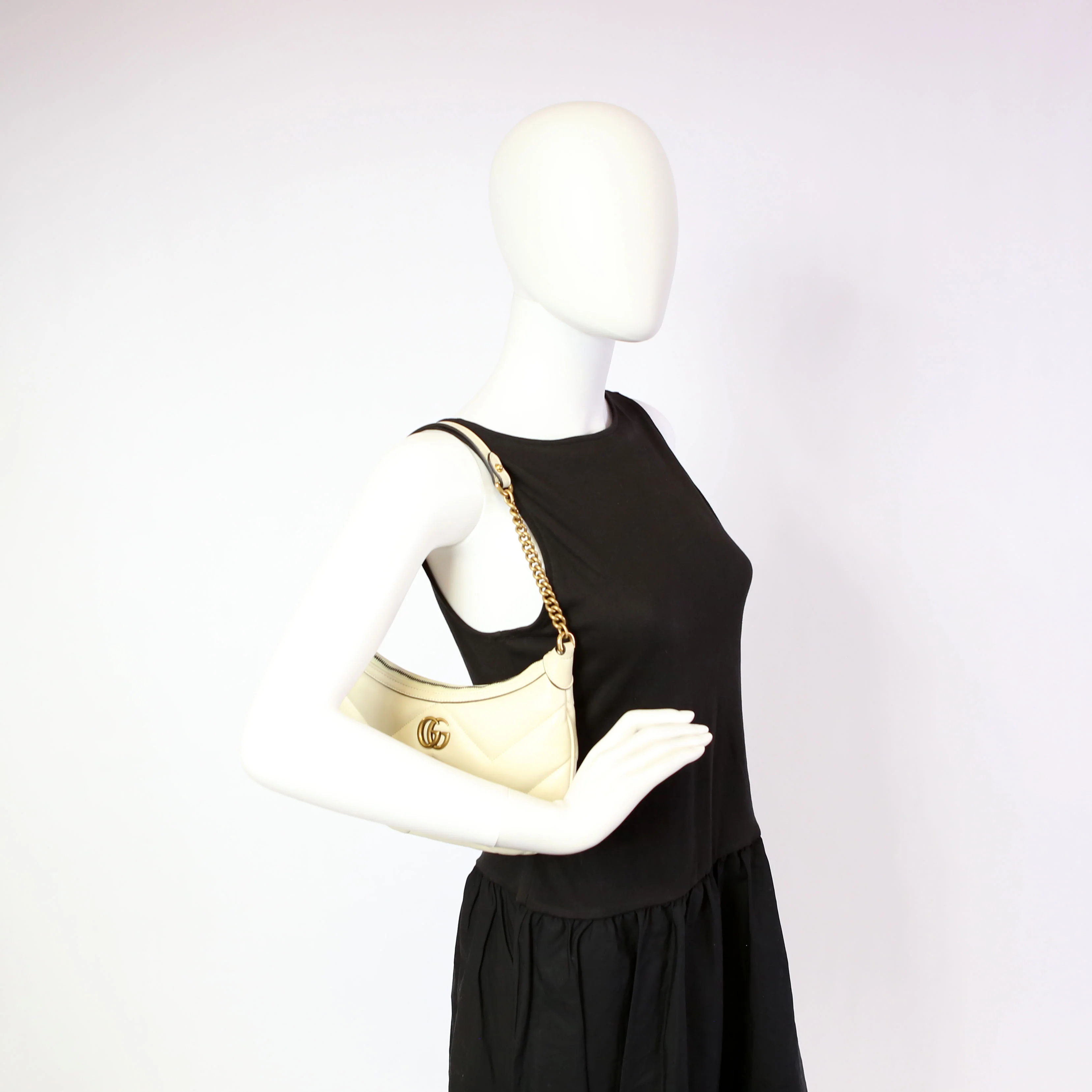777263 GG Marmont Small Shoulder White - Image 12