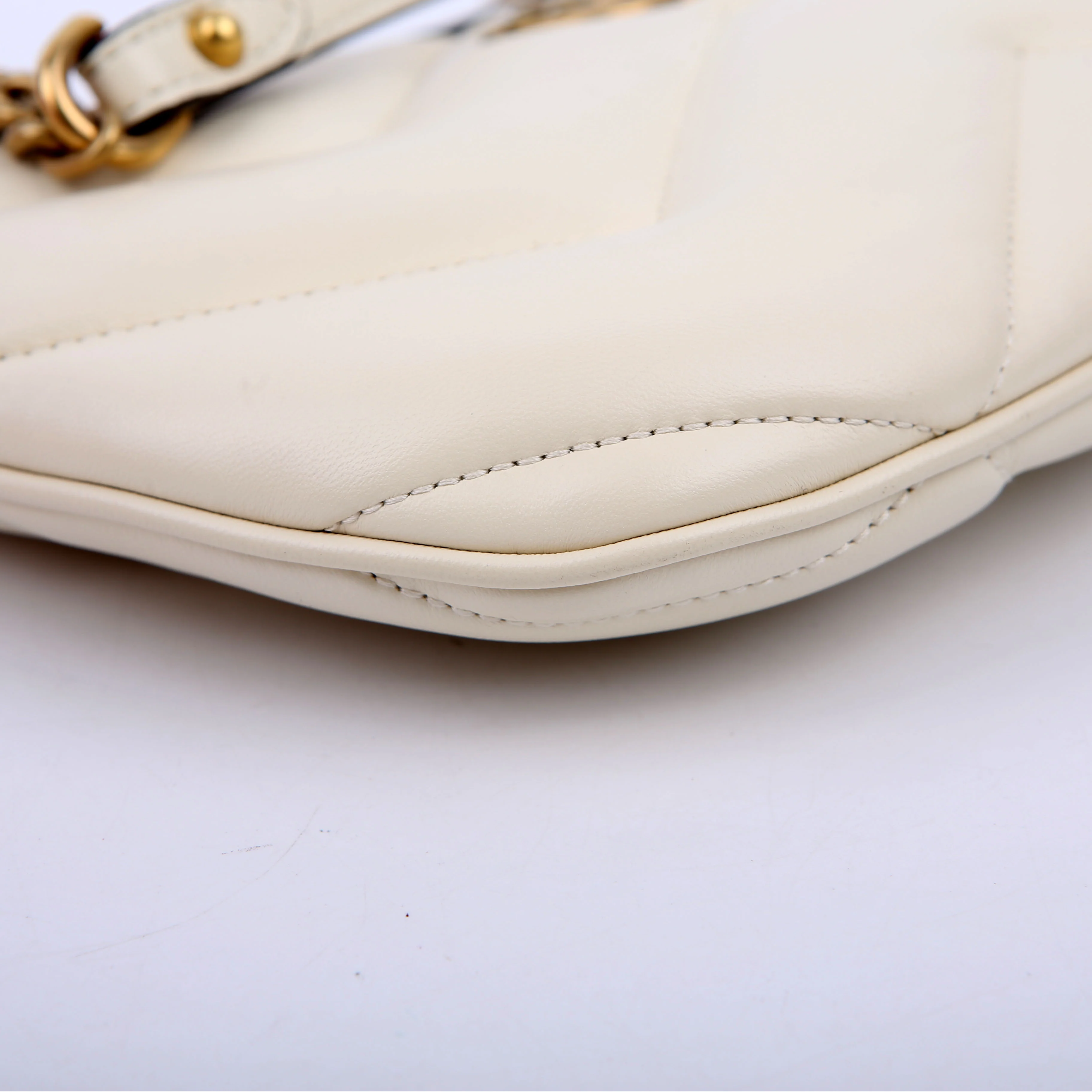 777263 GG Marmont Small Shoulder White - Image 5