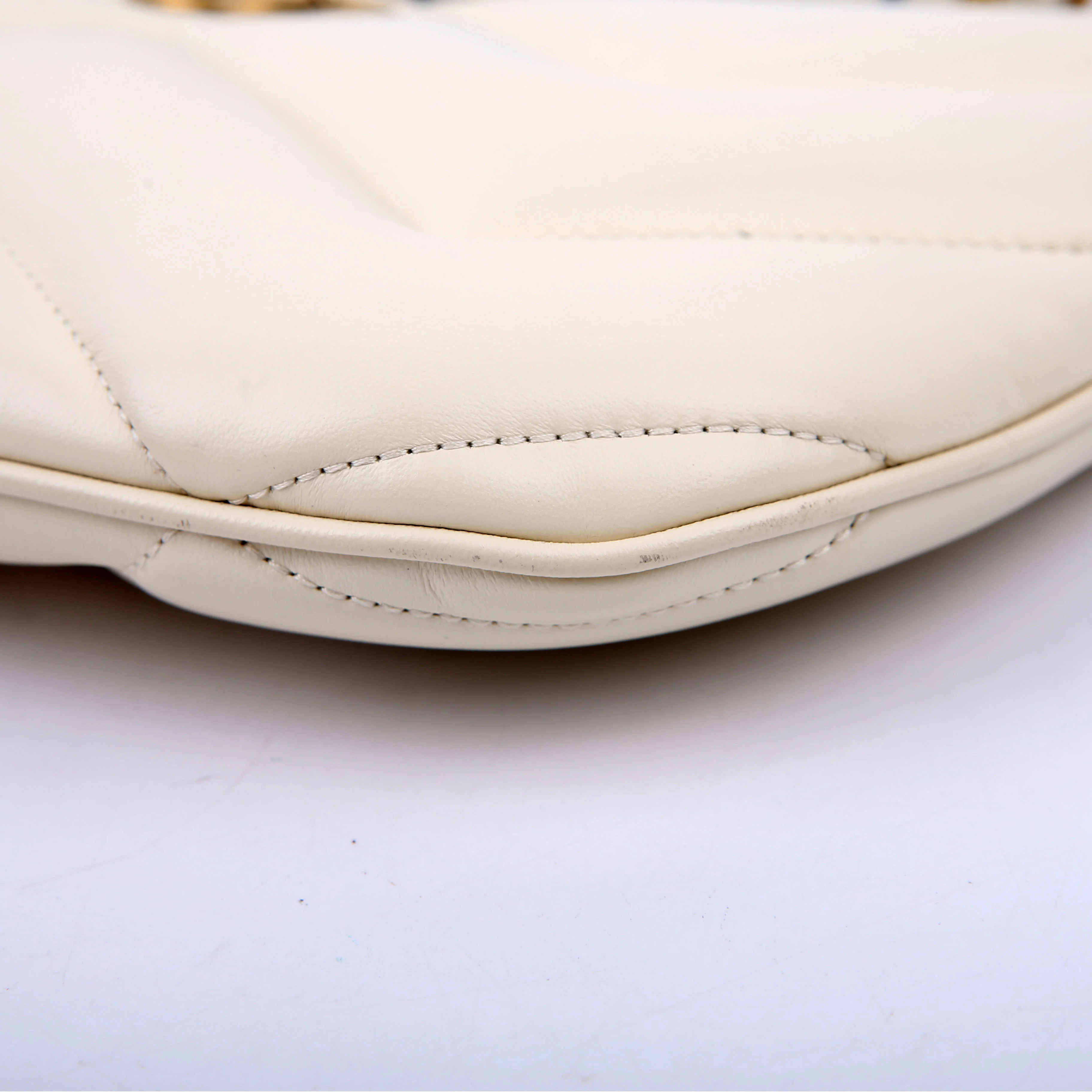 777263 GG Marmont Small Shoulder White - Image 6