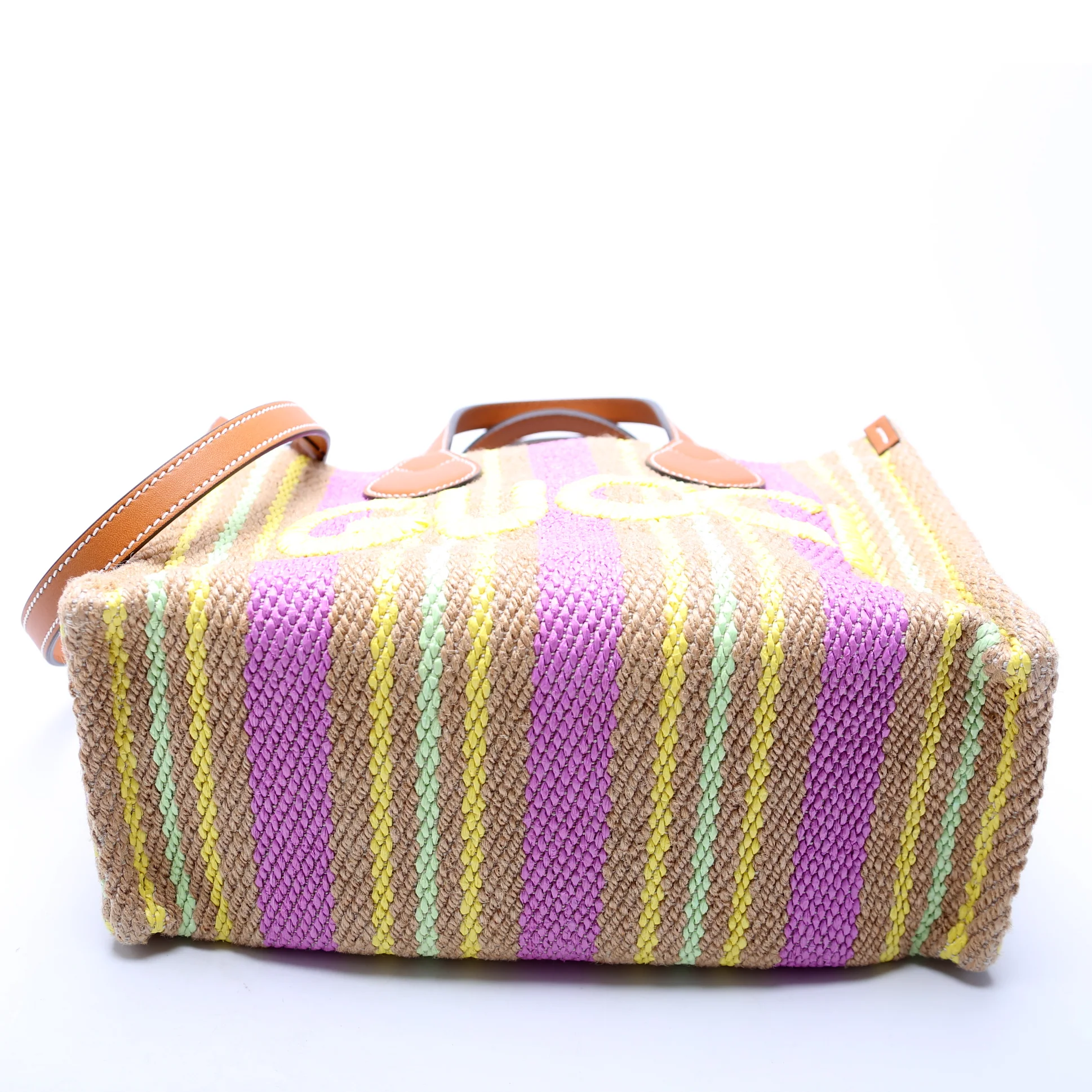 779670 Jute Tote Small Multicolor/Brown - Image 4