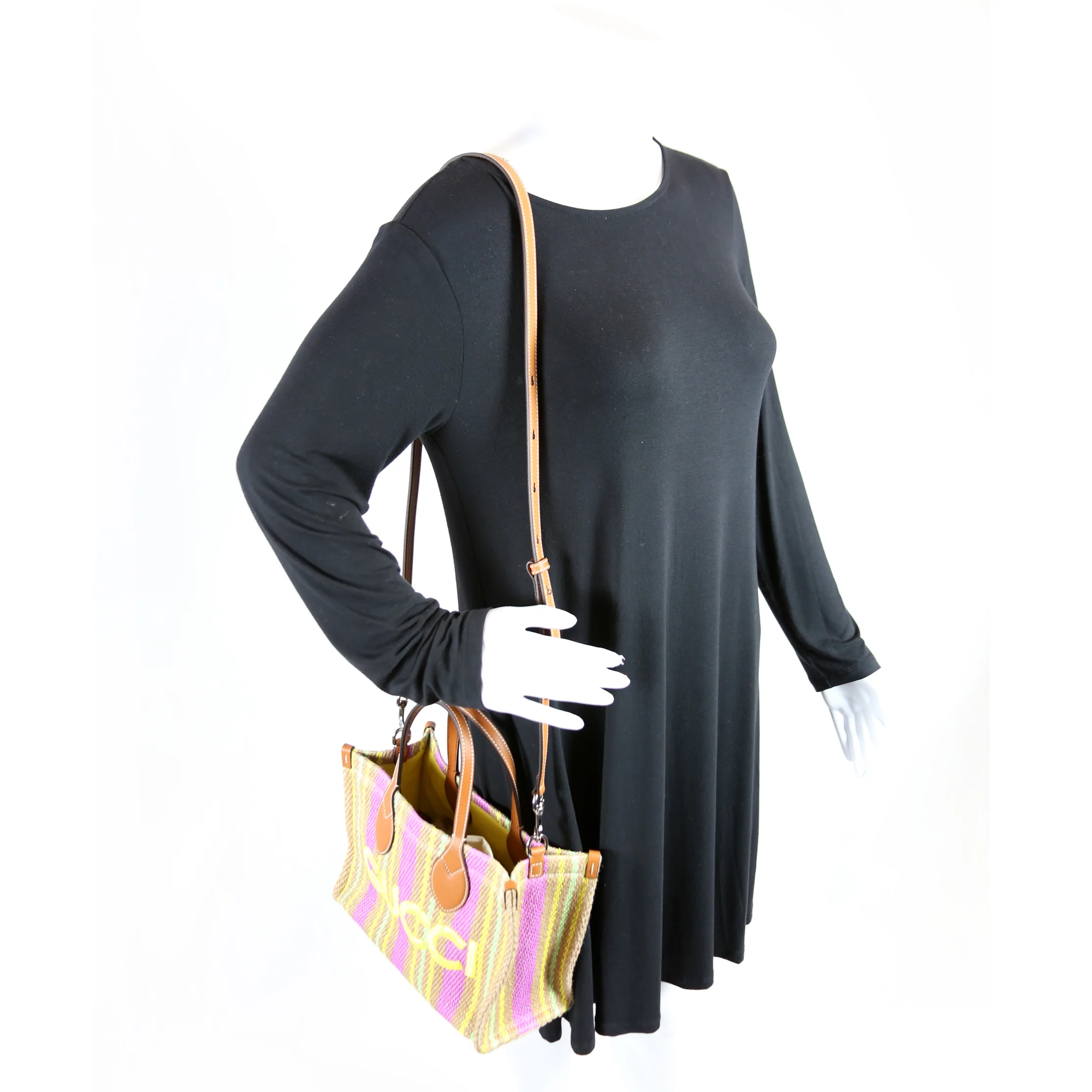 779670 Jute Tote Small Multicolor/Brown - Image 9