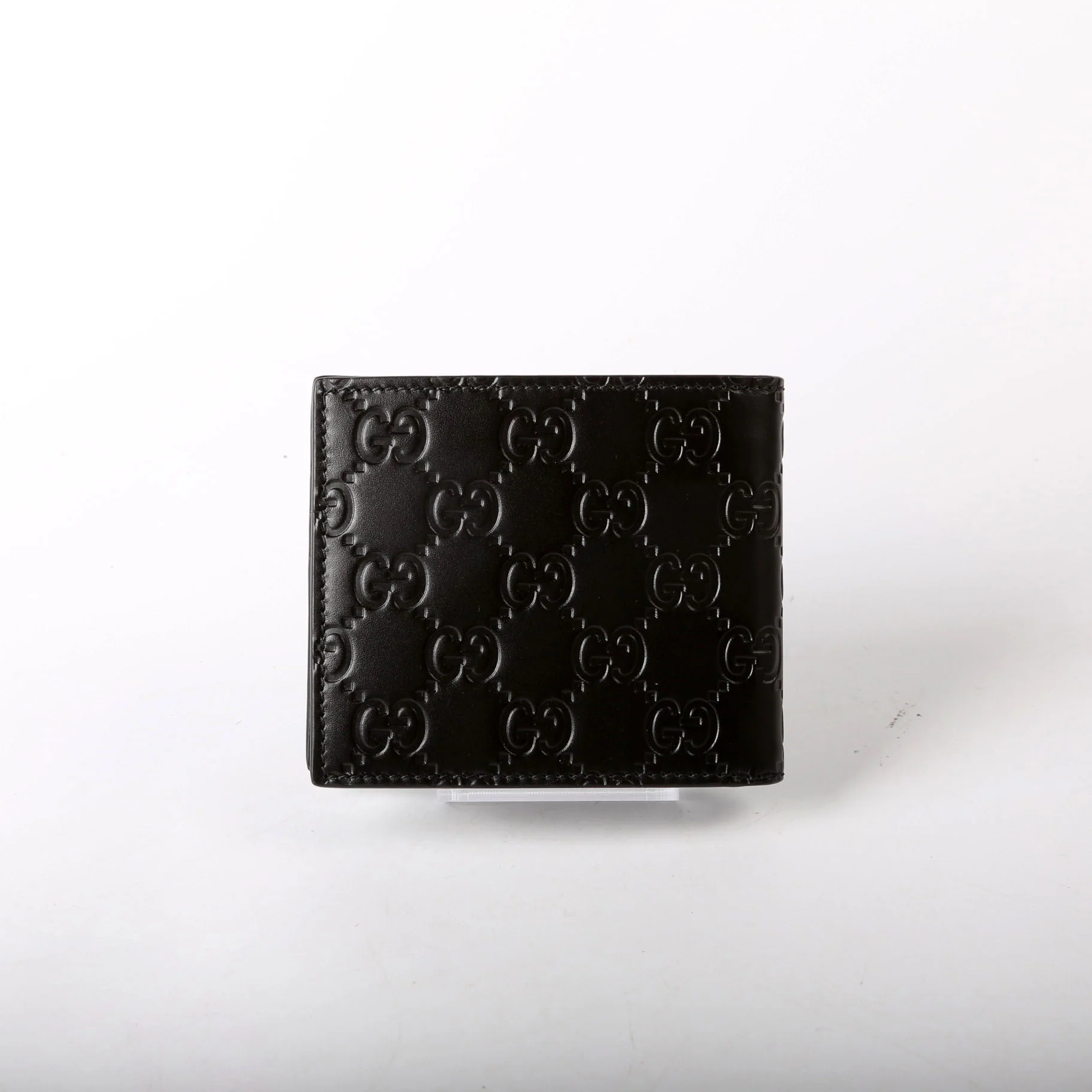 779836 GG Emblem Bi-Fold Wallet Black - Image 2