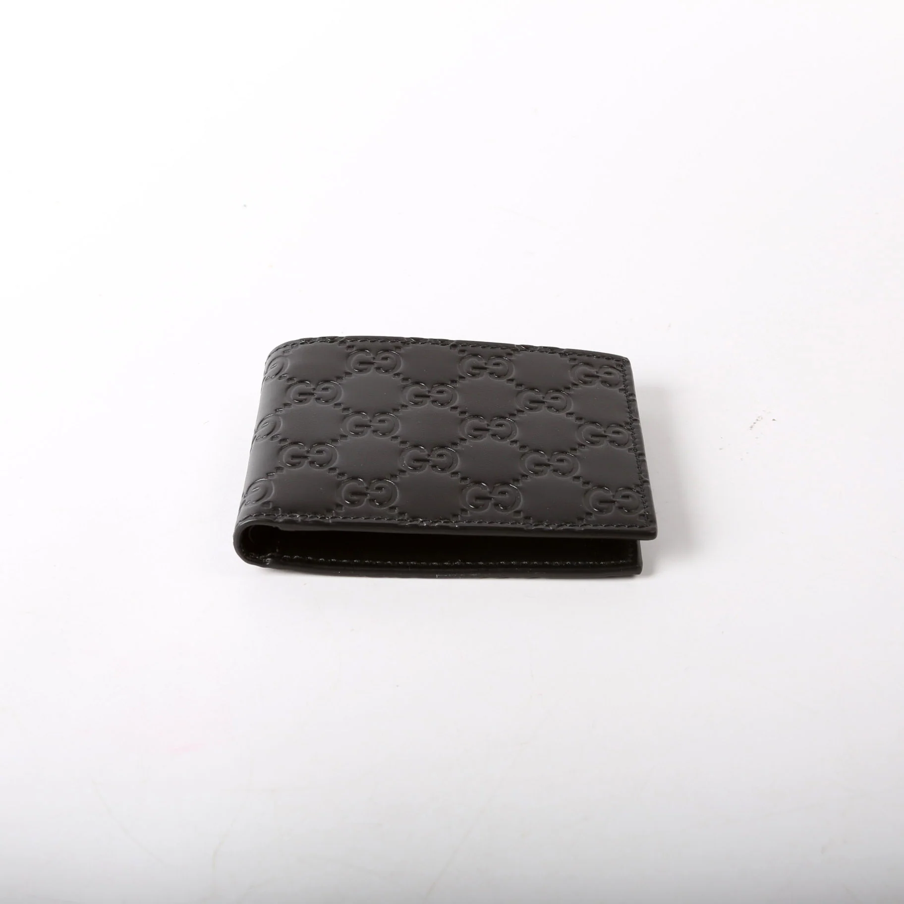 779836 GG Emblem Bi-Fold Wallet Black - Image 3